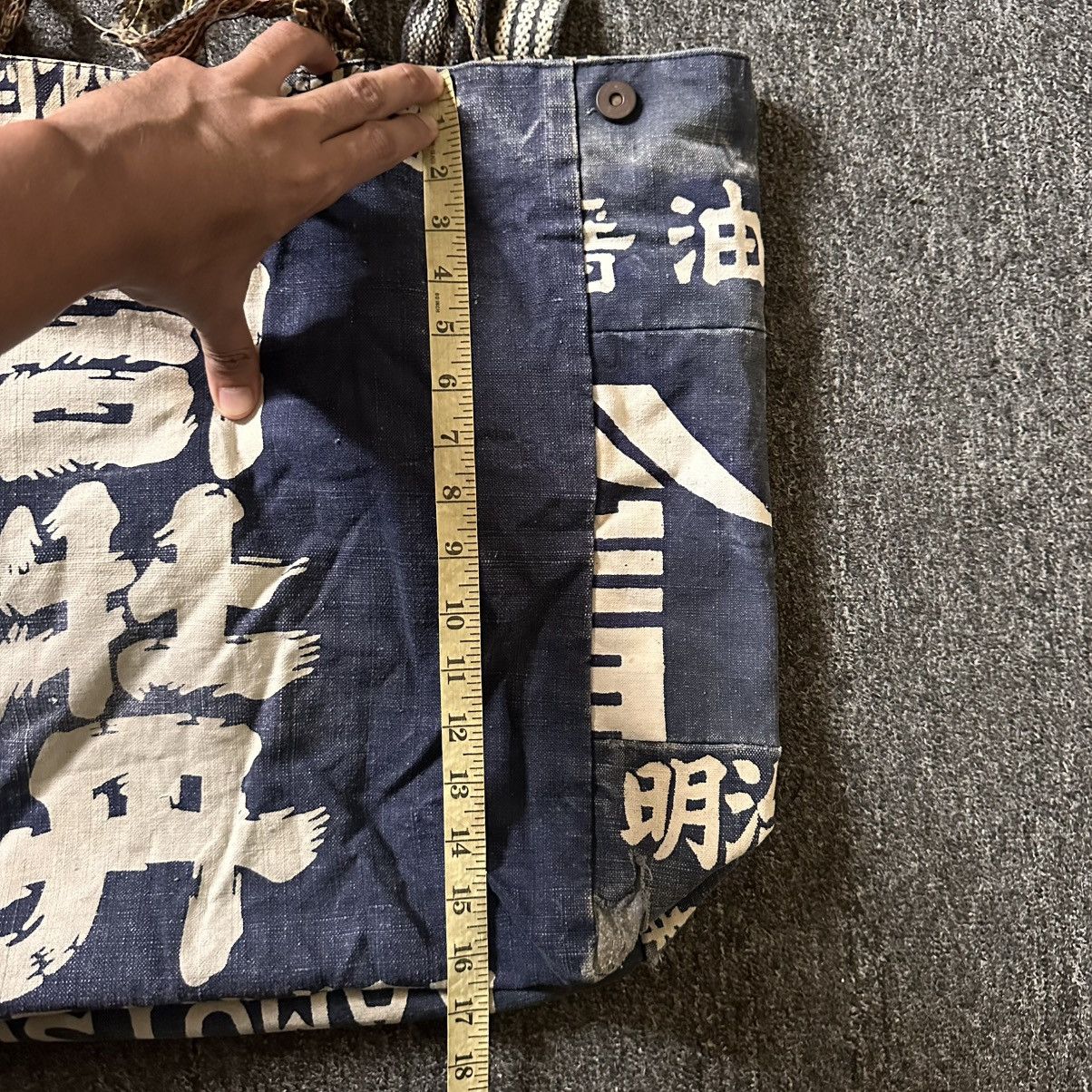 Japanese Brand KING OF SAKE JAPANESE KANJI DISTRESSED INDIGO SLING TOTE BAG Size ONE SIZE - 10 Thumbnail