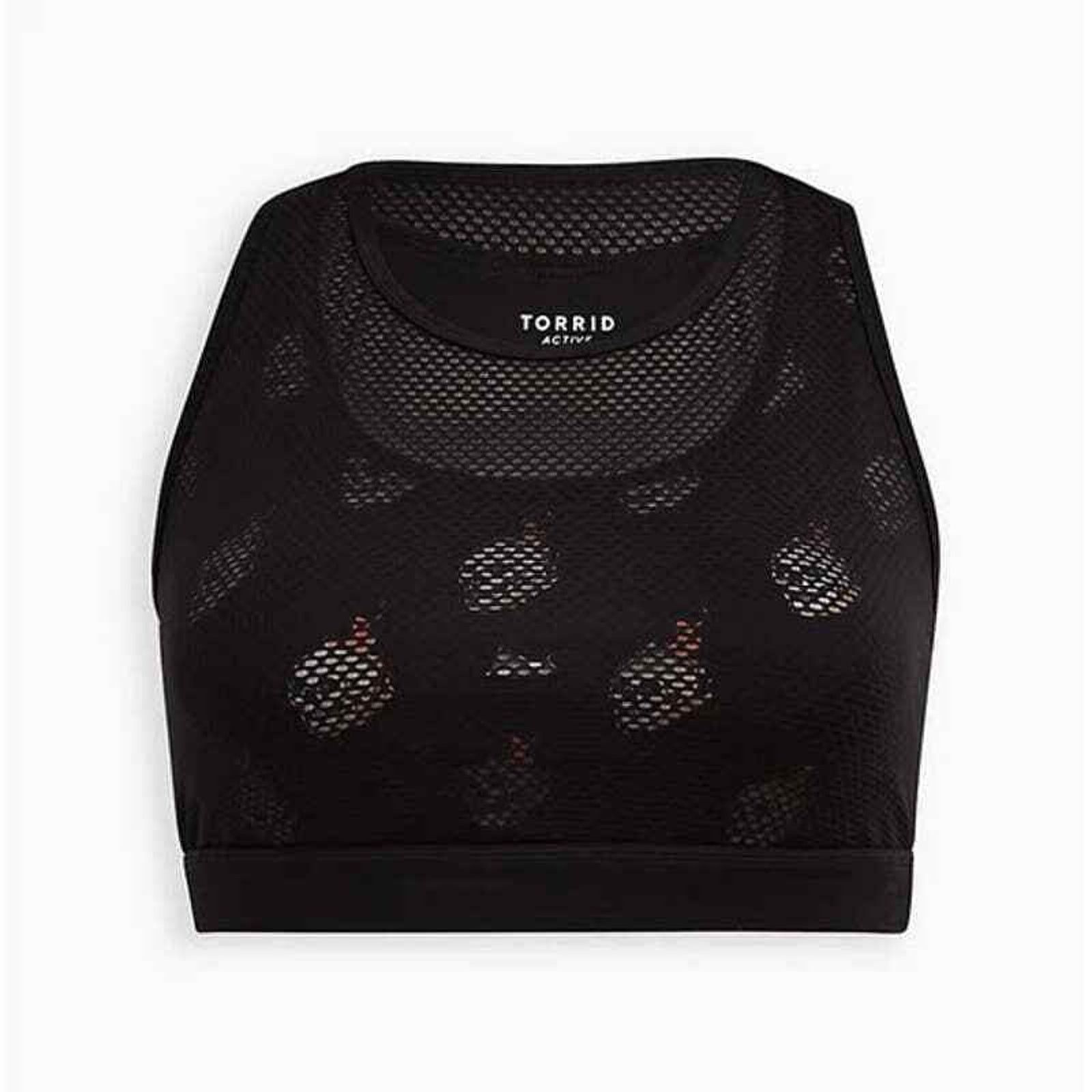 Torrid TORRID 3X BLACK SKULL FRONT FLAMES SPORTS BRA NWT Size 3XL / US 20-22 - 4 Thumbnail