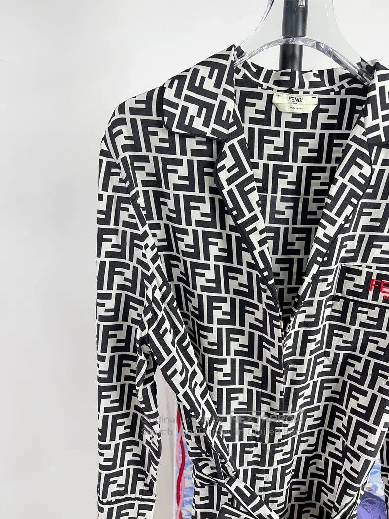 Fendi Fendi Black and white all-over print floral dress Size XXS / US 00 / IT 34 - 2 Thumbnail