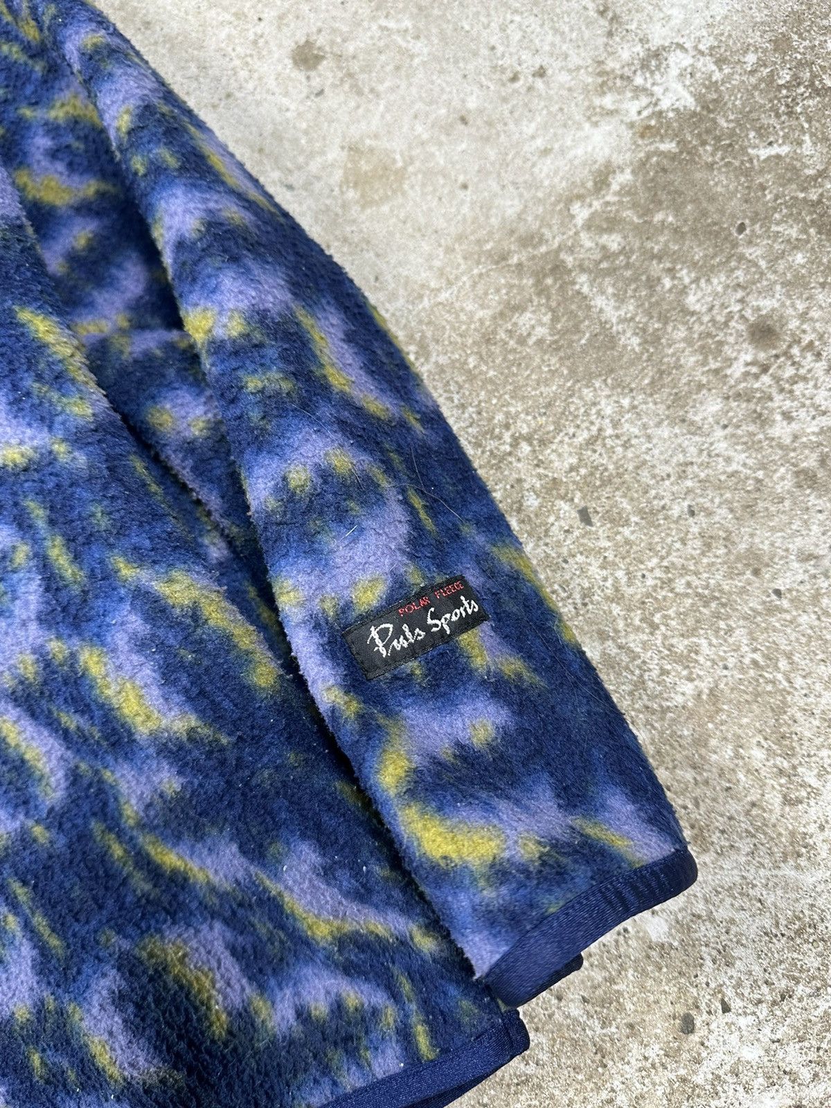 Japanese Brand × Vintage ‼️ Vintage 90s Navy Fleece Sherpa 1/3 Buttons Sweatshirt Size US XL / EU 56 / 4 - 6 Thumbnail