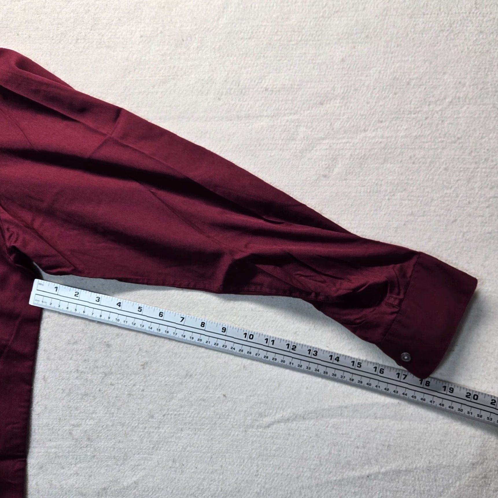 Bill Blass VINTAGE Bill Bass Signature Burgundy Red Long Sleeve Button Up Shirt Adult Mens Size 17 Size US XL / EU 56 / 4 - 5 Thumbnail