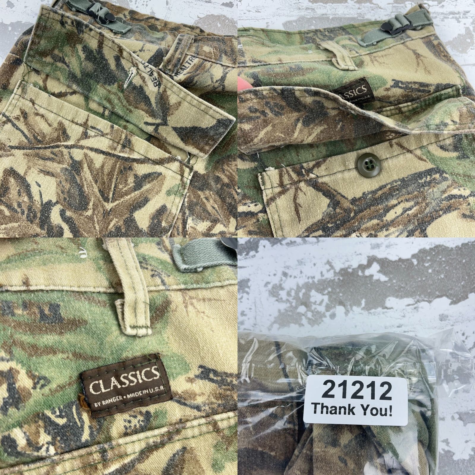 Vintage VINTAGE Ranger Camouflage Cargo Pants Men 36x30 L Green Cotton Canvas Straight Relaxed 5-Pocket 90s Body Baggy USA Belt Loops Size US 33 - 10 Thumbnail