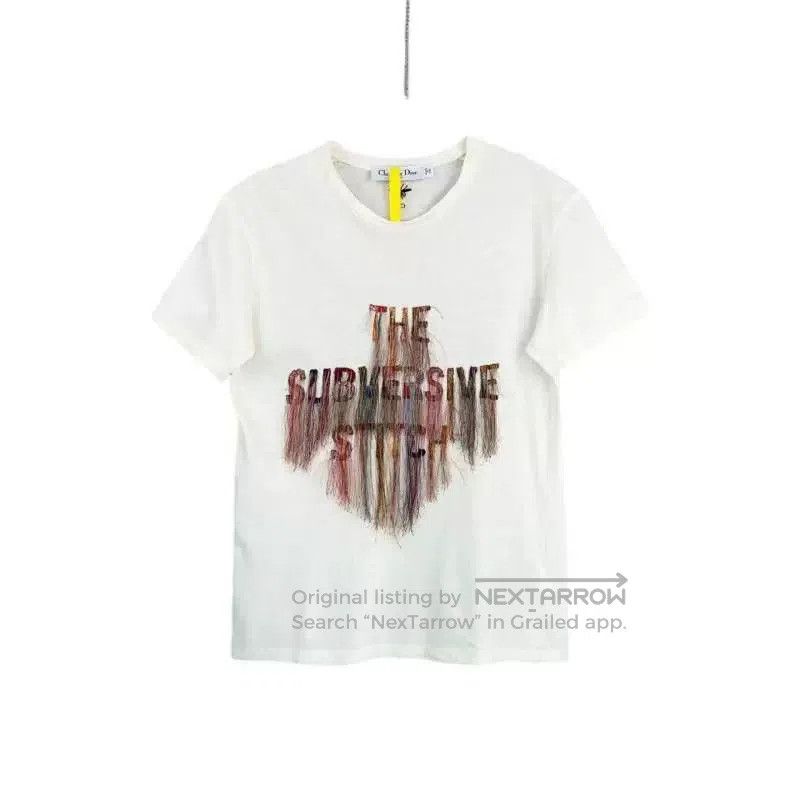 Dior color fringe embroidered short sleeve t-shirt. Size US XS / EU 42 / 0 - 1 Thumbnail