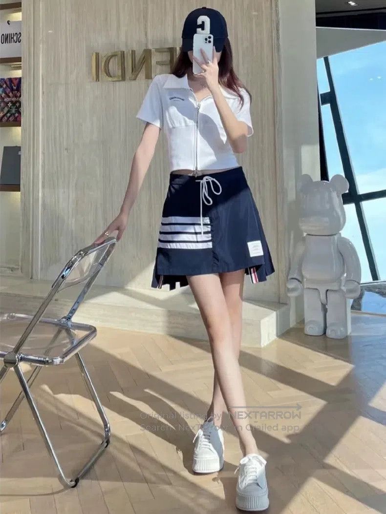 Thom Browne Thom Browne Blue Nylon Skirt Size 25" / US 0 / IT 36 - 7 Thumbnail