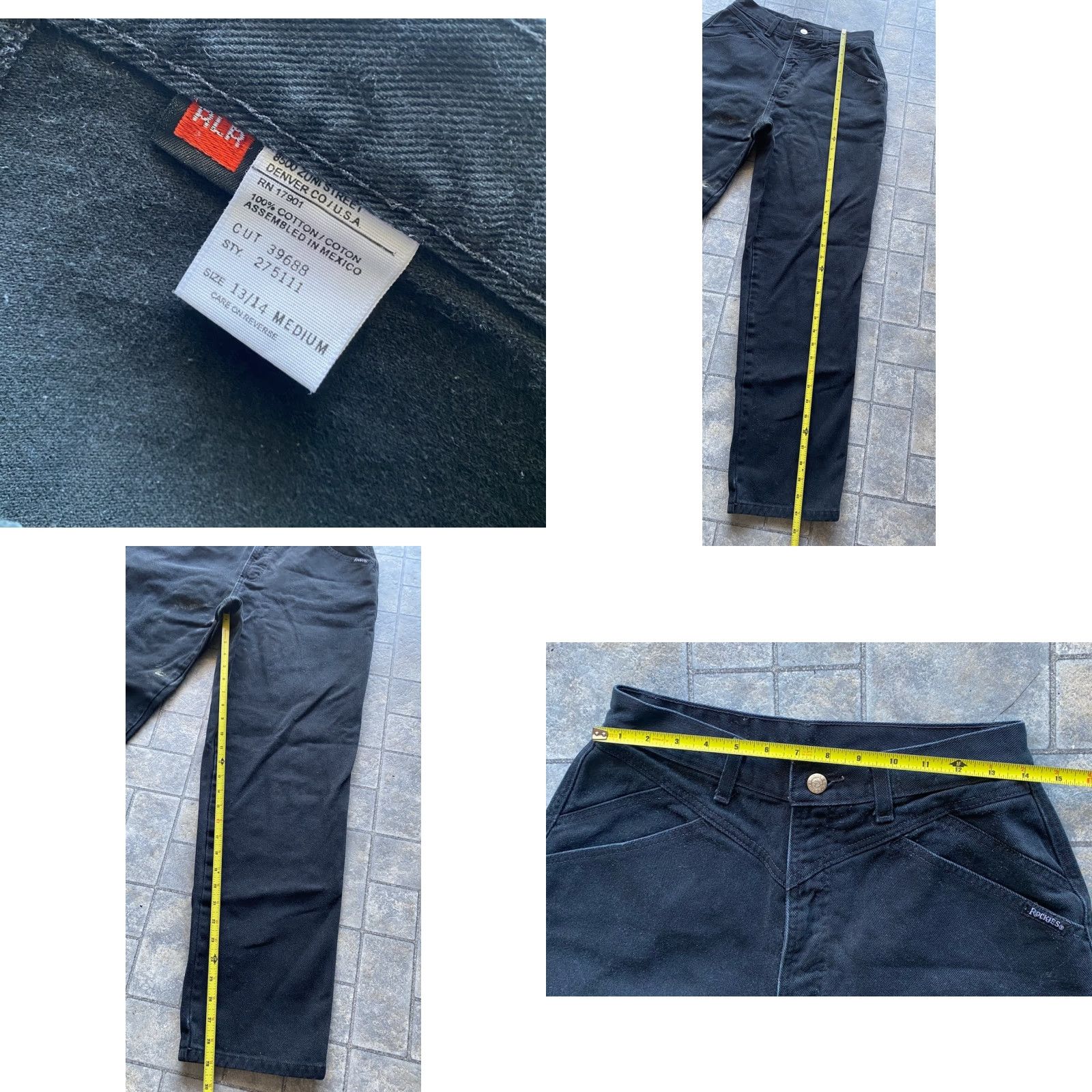 Vintage VINTAGE Rockies Jeans Women Black 13/14 Medium Pants RLR 13/14 Jeans Women Black Vintage Style Pants Size 34" / US 12 / IT 48 - 8 Thumbnail