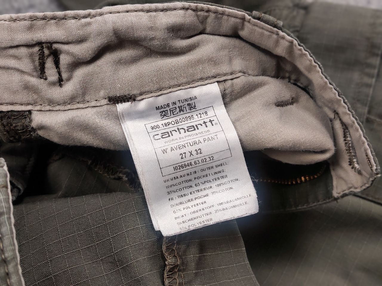 Carhartt Vintage 90's Carhartt Aventura Distressed Olive Cargo Pants Size US 28 / EU 44 - 19 Thumbnail