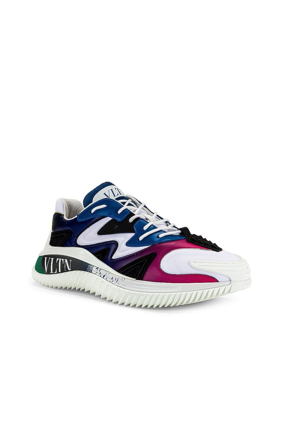 Valentino o1y0525 Logo Leather Low-Top Sneakers in Multicolor Size US 10 / EU 43 - 2 Thumbnail
