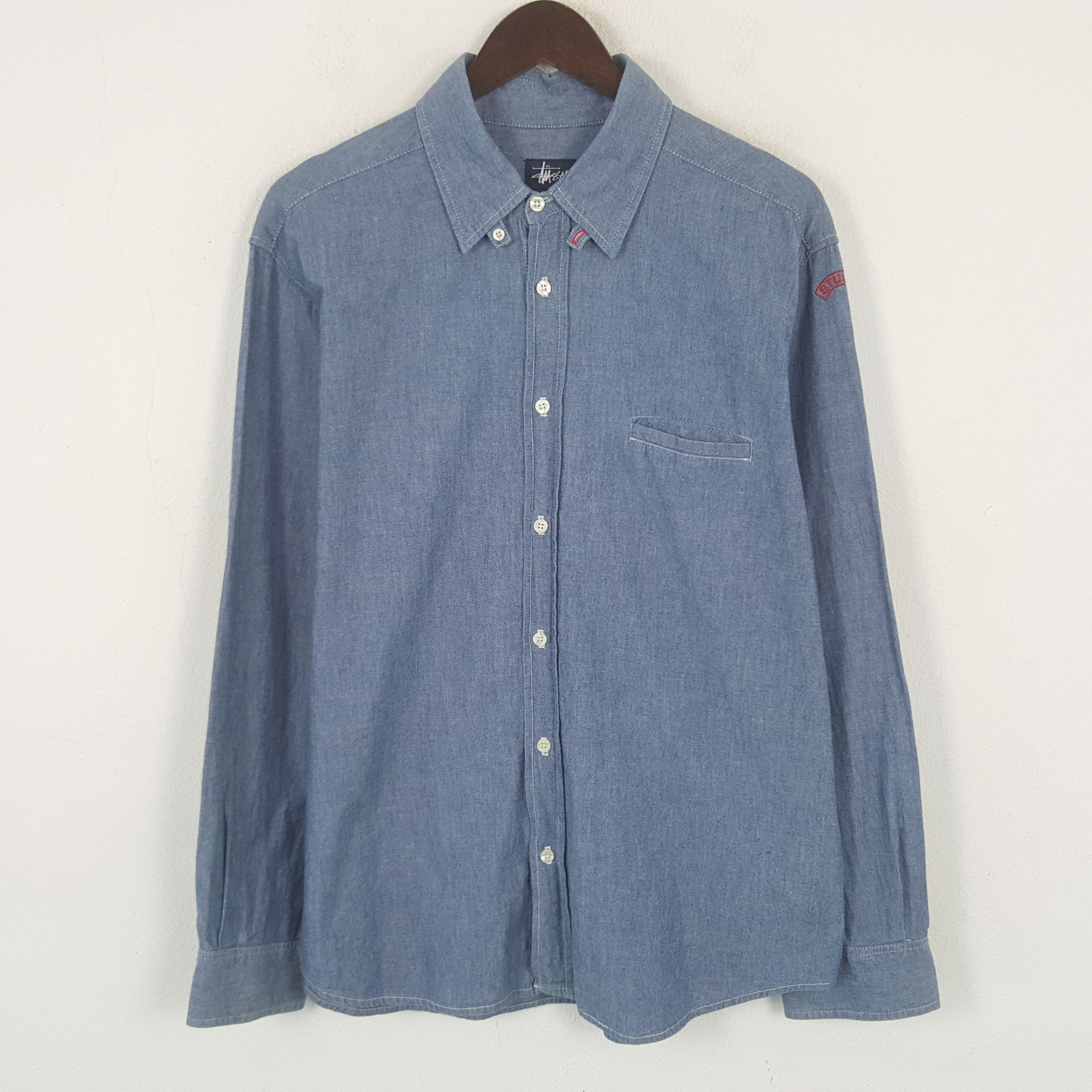 Japanese Brand × Stussy × Vintage Vintage Stussy Custom Logo Button Up Shirt Size US M / EU 48-50 / 2 - 3 Thumbnail
