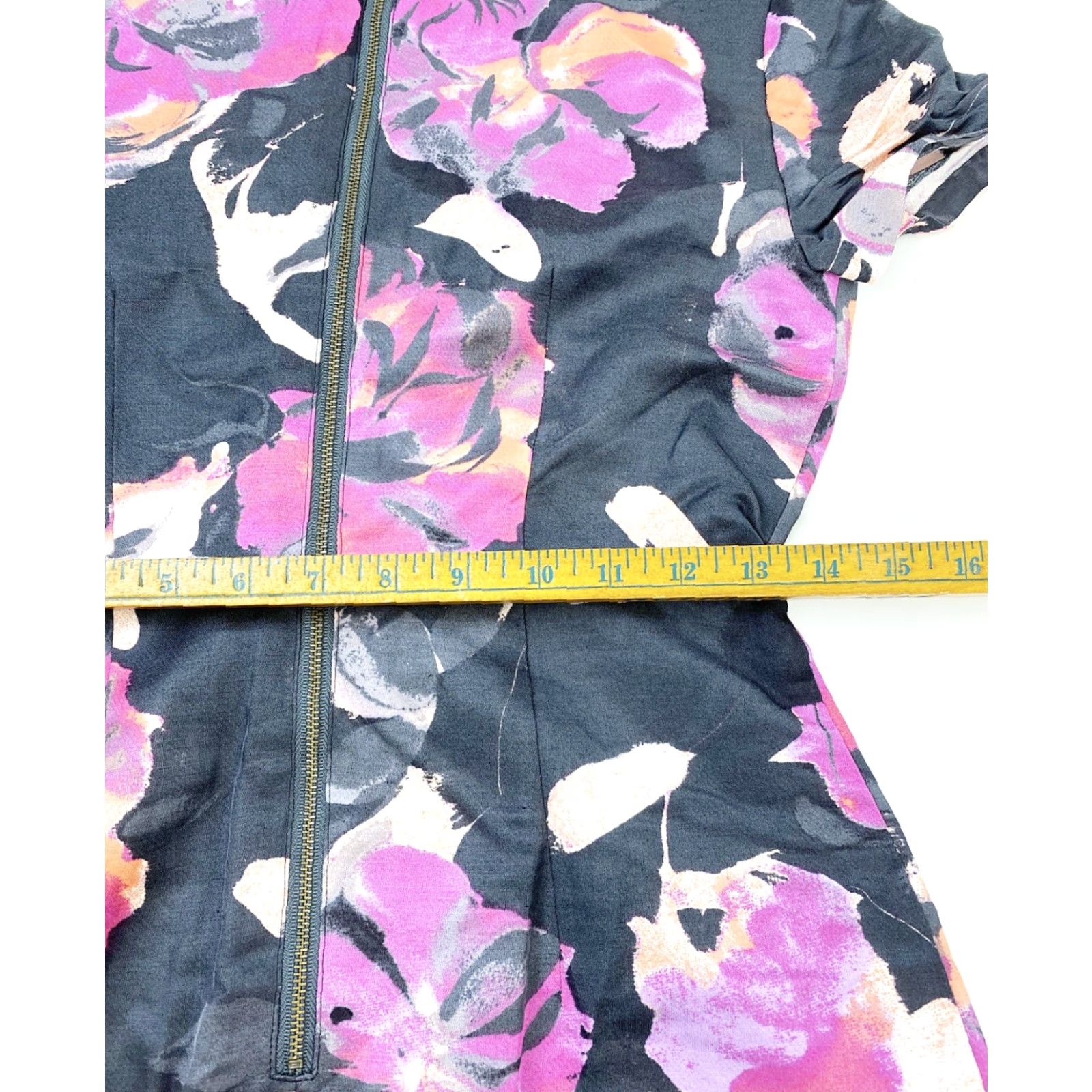 Banana Republic Banana Republic Linen Dress Women’s 0 Pink Black Orange Floral Print NWT Size XS / US 0-2 / IT 36-38 - 4 Thumbnail