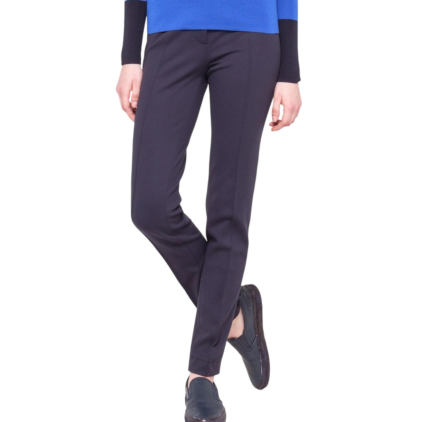 image of Akris Punto Mara Stretch Jersey Pants Size 6 in Blue, Women's