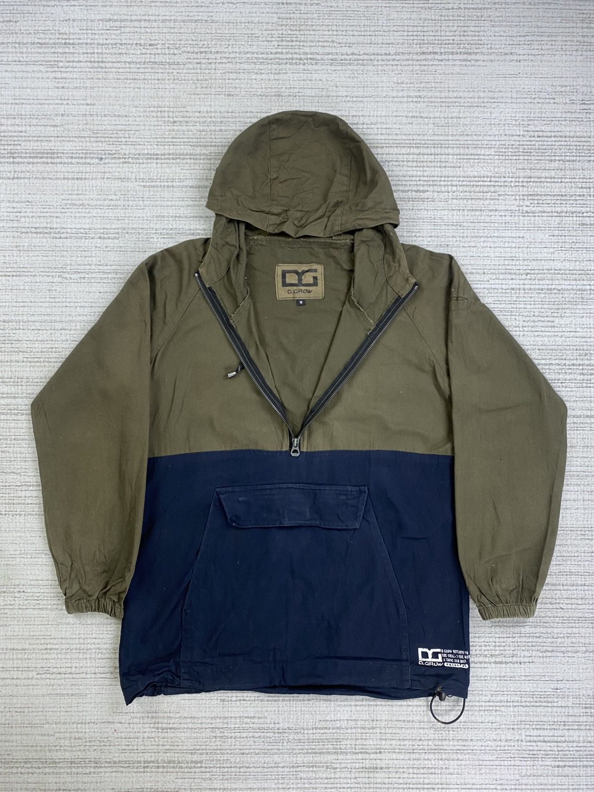 Japanese Brand × Vintage Vintage D.Grow Japan Pulover Anorak Two Tone Hoodie Jacket Size US M / EU 48-50 / 2 - 5 Thumbnail