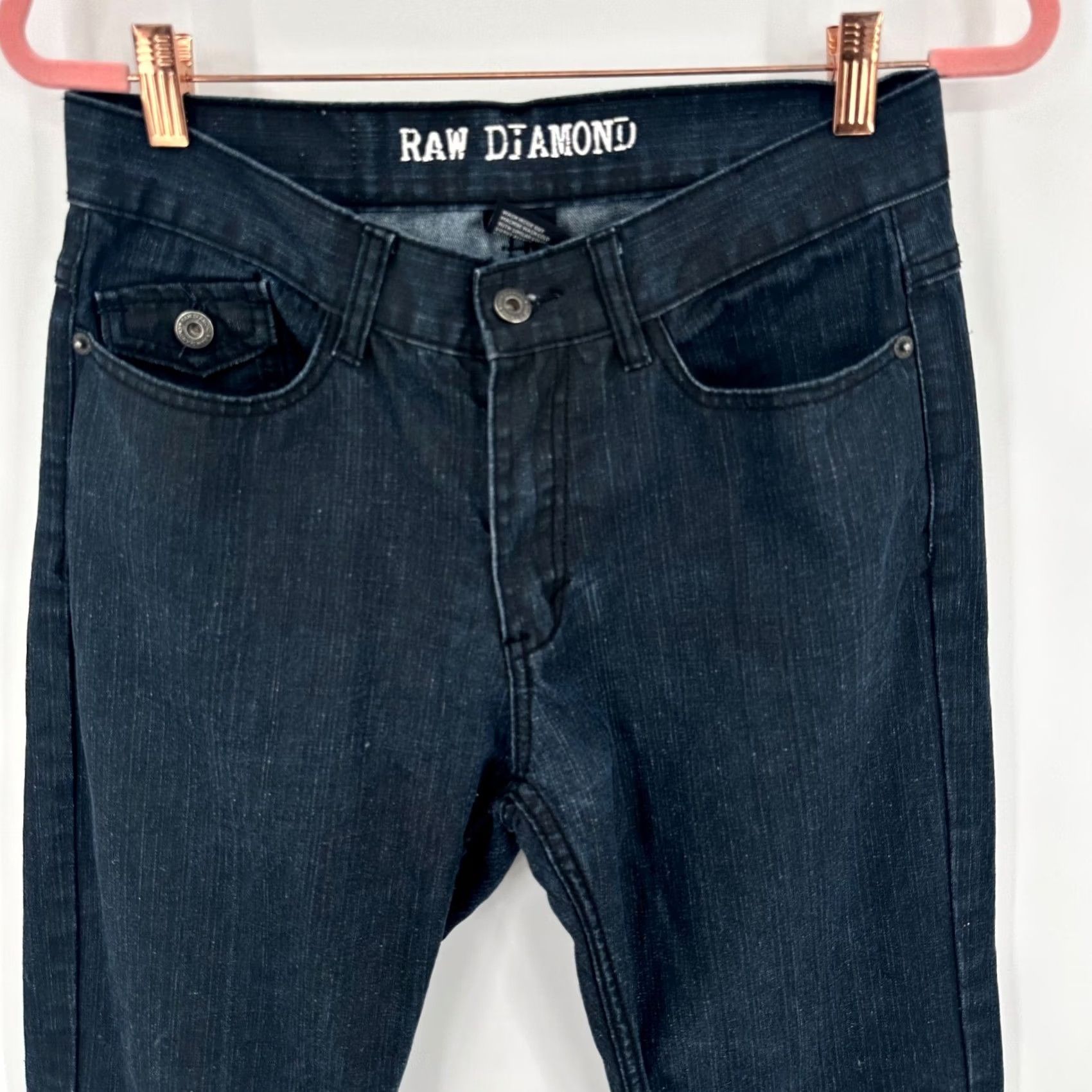 Denime Raw Diamond Dark Wash Straight Leg Denim Jeans - 30" Mens Workwear Style Size US 30 / EU 46 - 3 Thumbnail