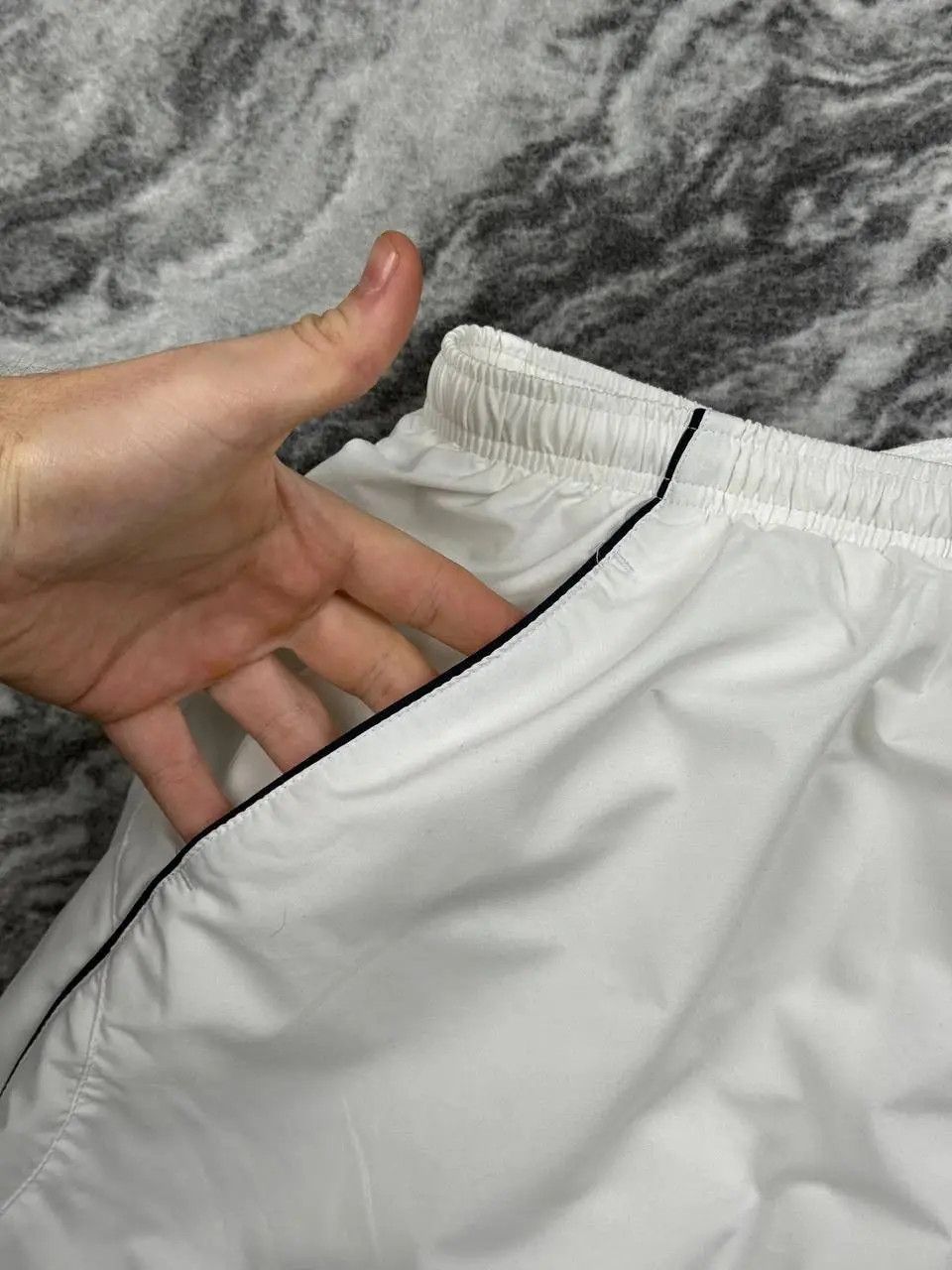 Nike Vintage Nike Shorts 00s Swoosh Striped Y2K Size US 36 / EU 52 - 7 Thumbnail