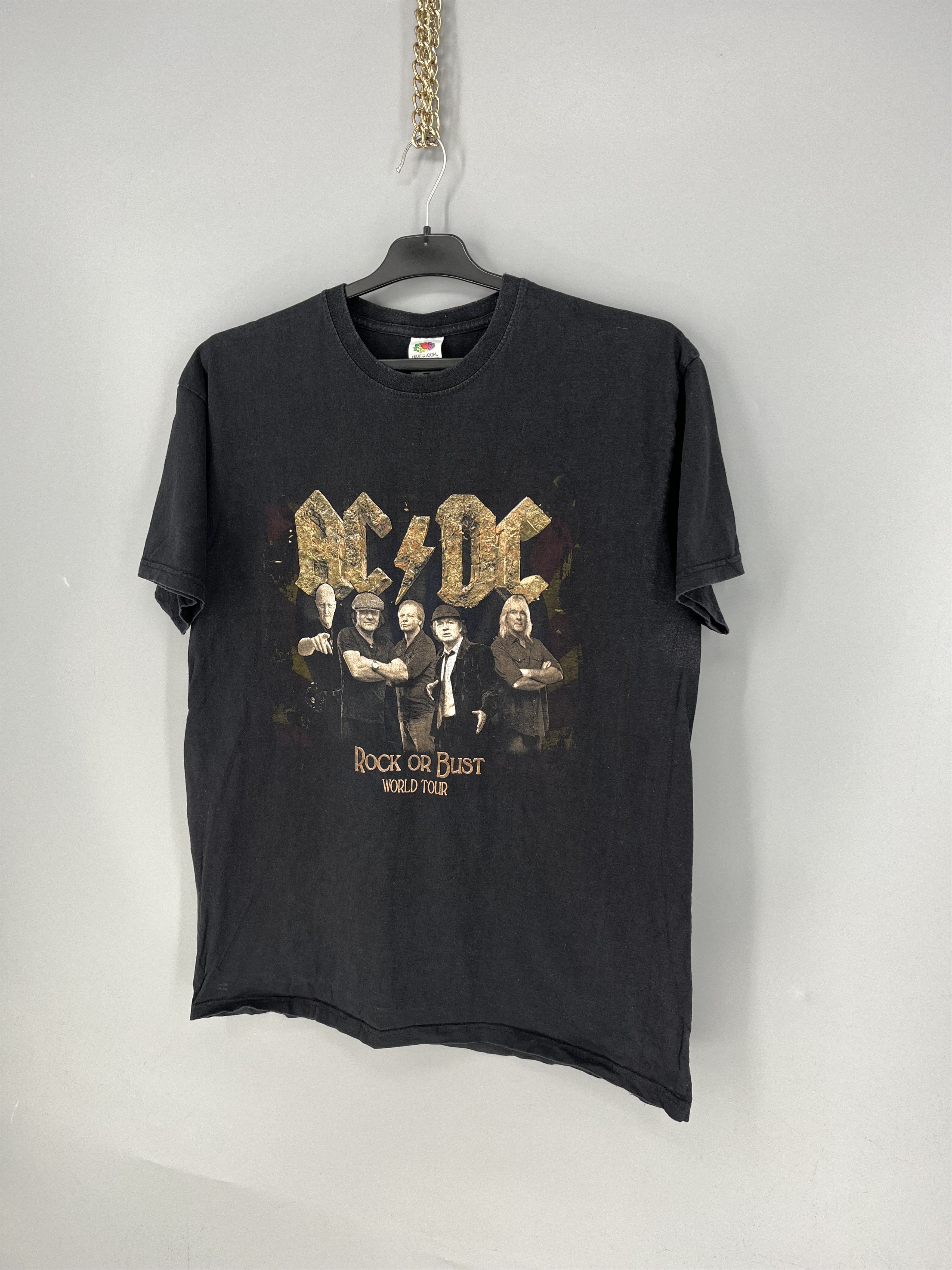 Vintage AC/DC Rock Or Bust World Tour Black Music Band T Shirt Size US L / EU 52-54 / 3 - 3 Thumbnail
