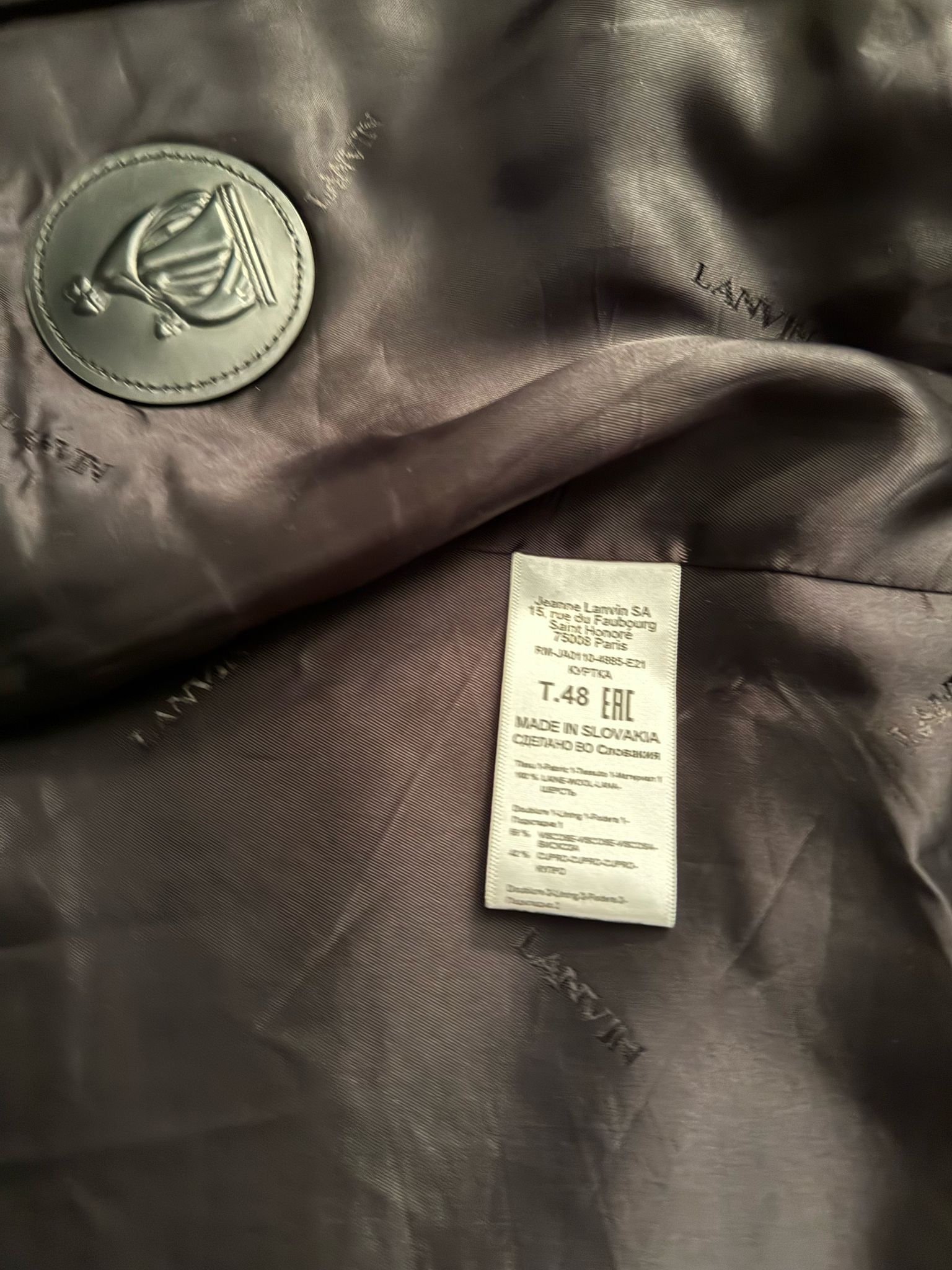 Lanvin Cotton Jacket Navy Black Size 48 Size US M / EU 48-50 / 2 - 4 Thumbnail