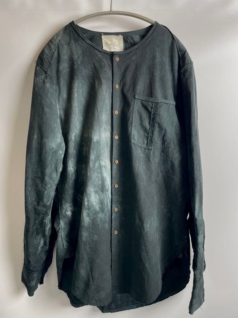 Comoli Raw Cut No Collar Shirt Size US S / EU 44-46 / 1 - 1 Thumbnail