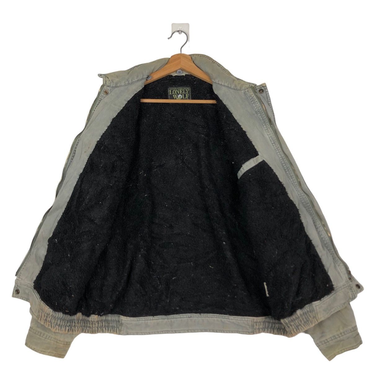 Japanese Brand 🔥Vtg Bomber Jacket Worker Lonely Wolf Japan Made Size US L / EU 52-54 / 3 - 13 Thumbnail