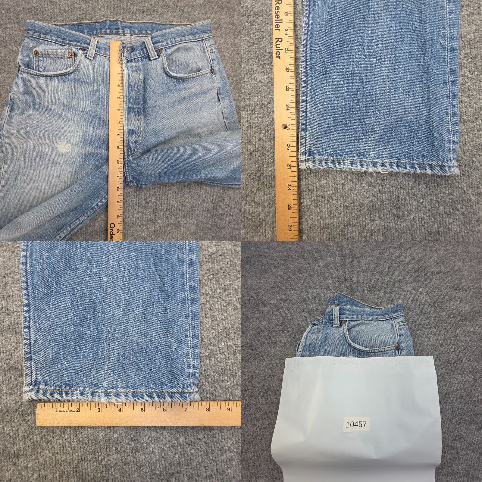 Levi's VINTAGE Levi's 501XX Jeans Mens FITS 31 x 27 Blue Light Wash Distressed 80s Size US 31 - 10 Thumbnail