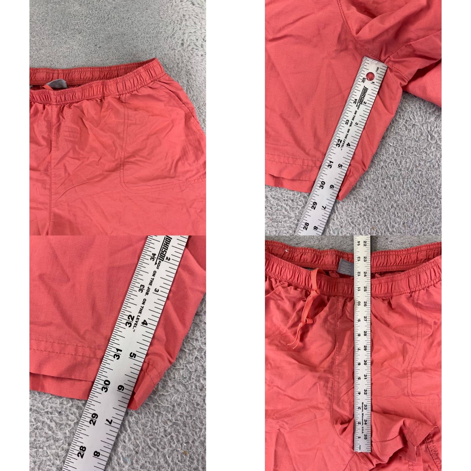 Pinko Columbia Shorts Women L Pink 100% Nylon Running Gym Zip Pocket Elastic Waist Inseam 6 in - Activewear Outdoors Casual Workwear Size 36" / US 14 / IT 50 - 8 Thumbnail