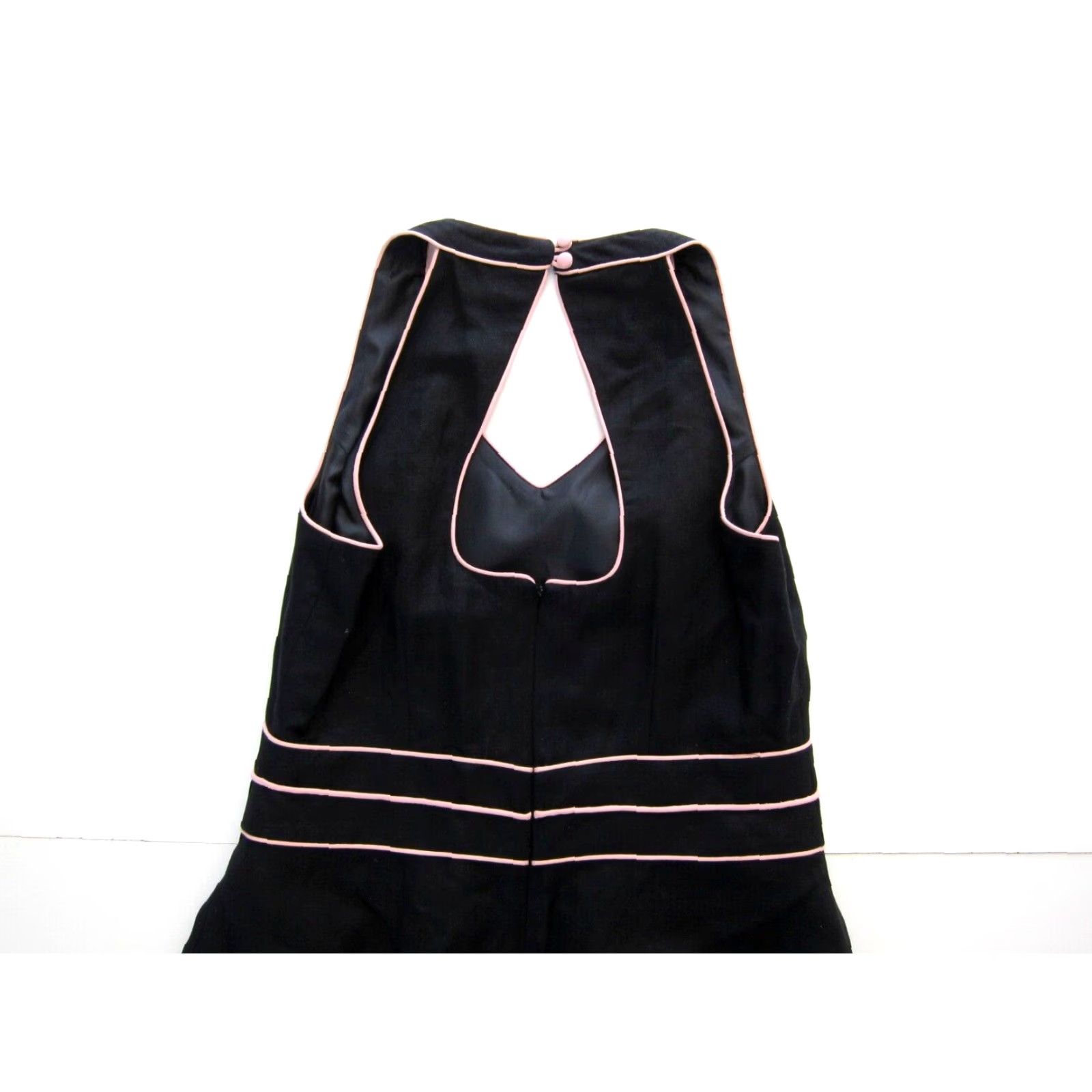 Vintage VINTAGE Jessica Howard Black Pink Embroidered Floral Sleeveless Sheath Tank Dress 10P Size L / US 10 / IT 46 - 5 Thumbnail