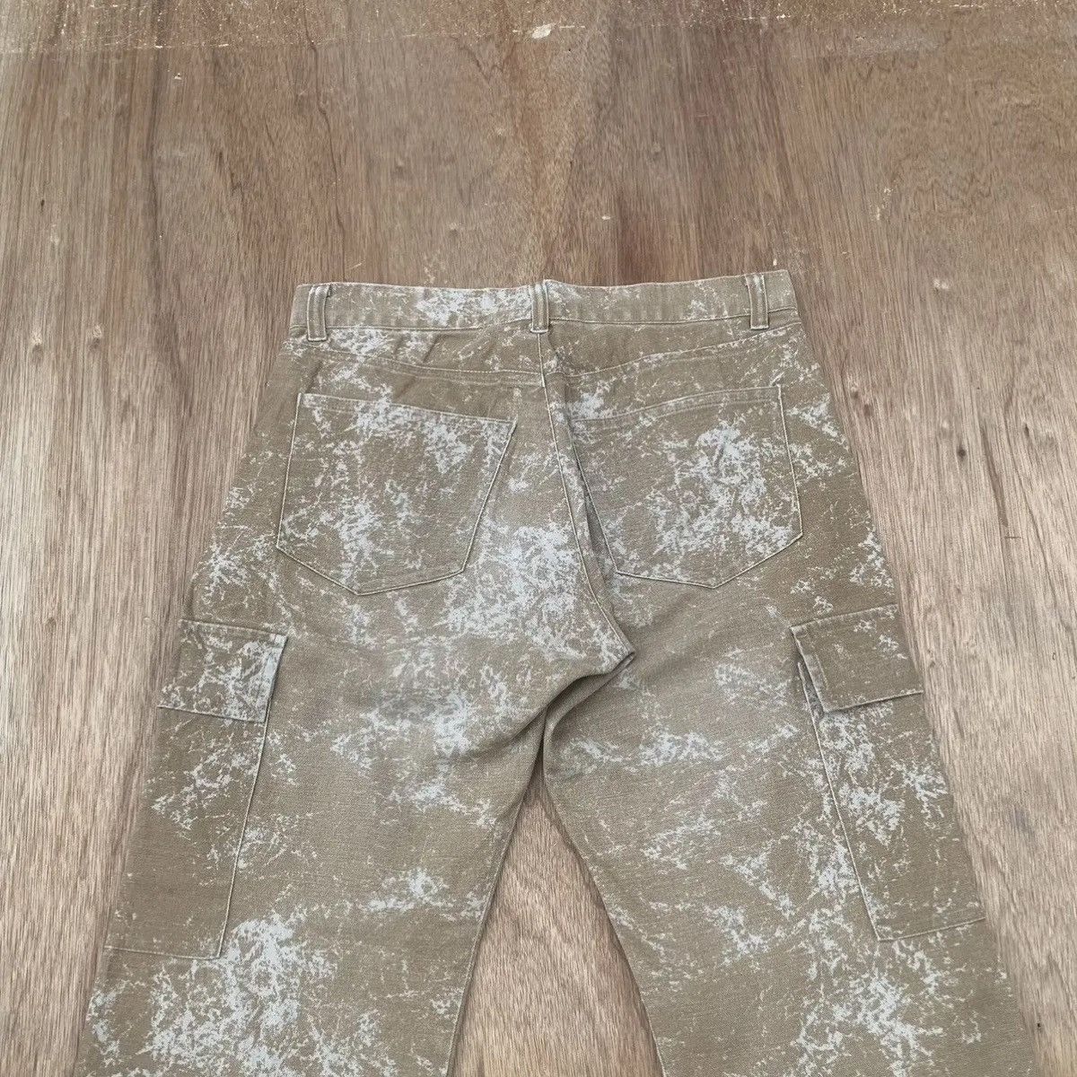 In The Attic 💥 STEALS💥 IN THE ATTIC TROUSERS ACID WASH CARGO RARE PANTS Size US 31 - 10 Thumbnail