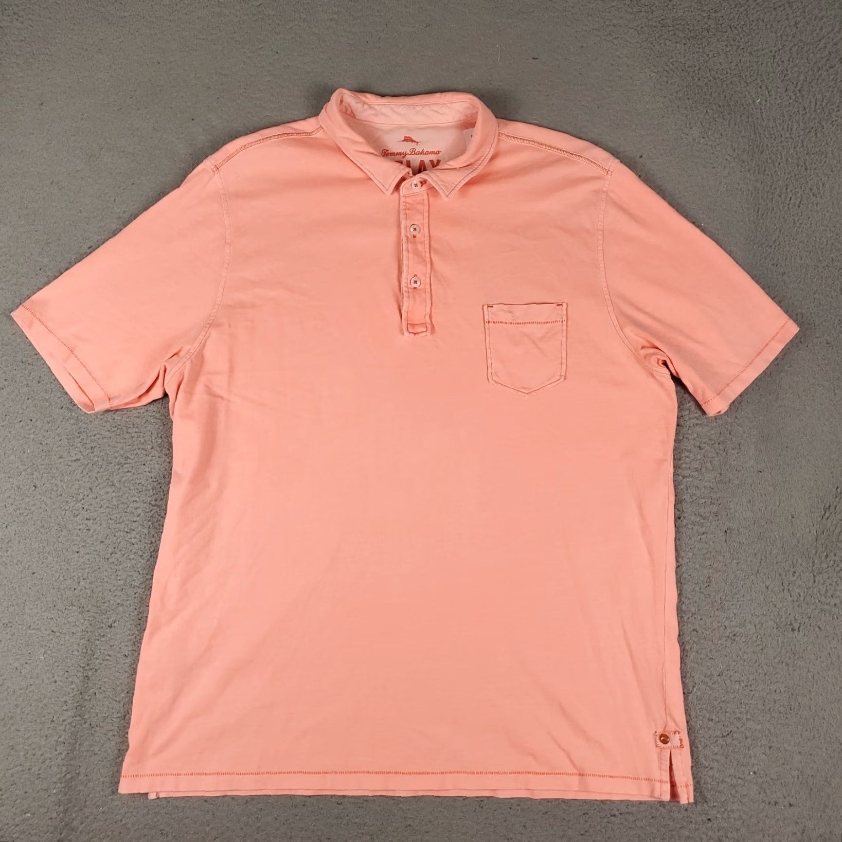 Tommy Bahama VINTAGE Tommy Bahama Polo Shirt Men XL Pink Cotton Casual Short Sleeve Size US XL / EU 56 / 4 - 2 Thumbnail