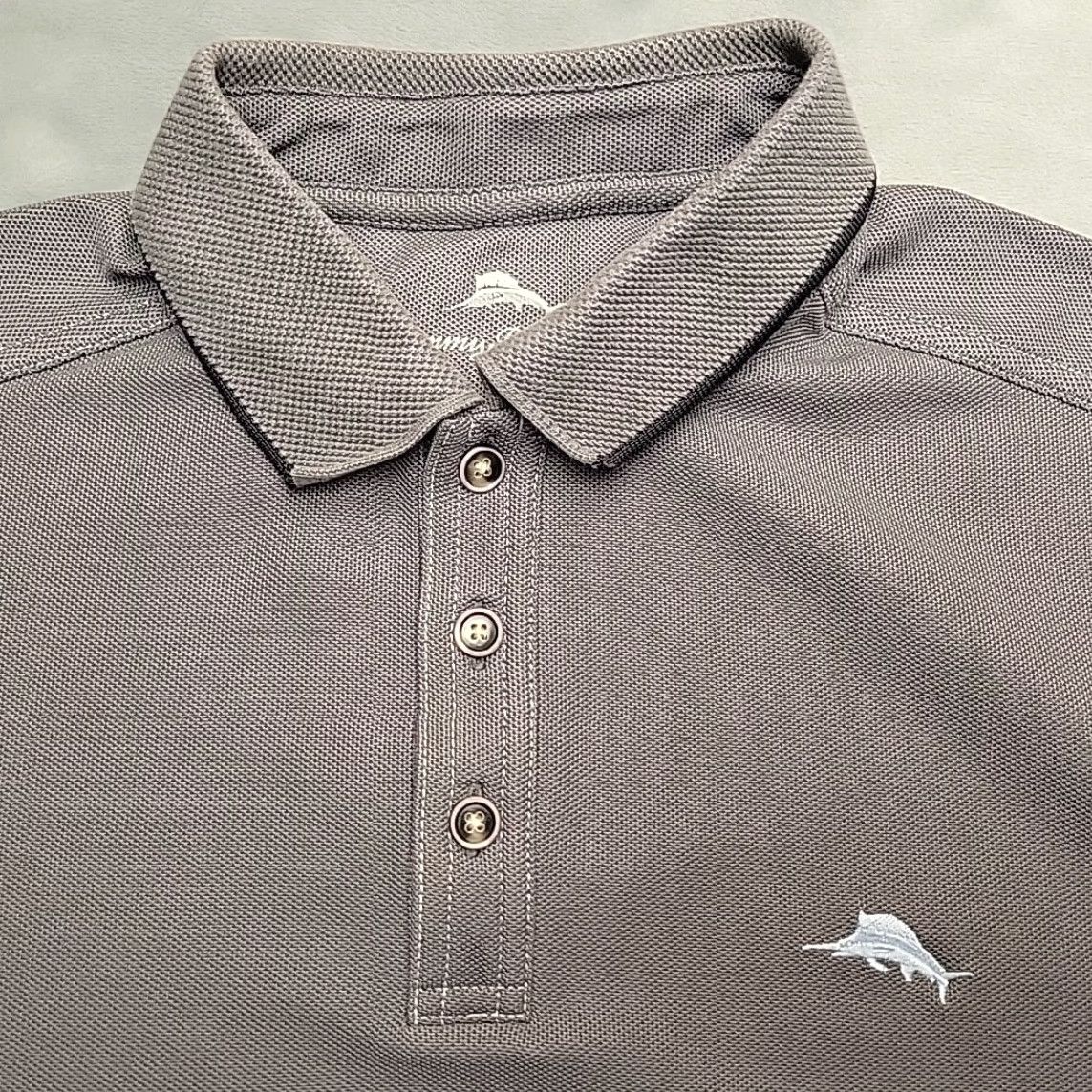 Tommy Bahama Tommy Bahama Polo Shirt Mens M Gray Textured Supima Cotton Classic Golf Casual Size US M / EU 48-50 / 2 - 3 Thumbnail