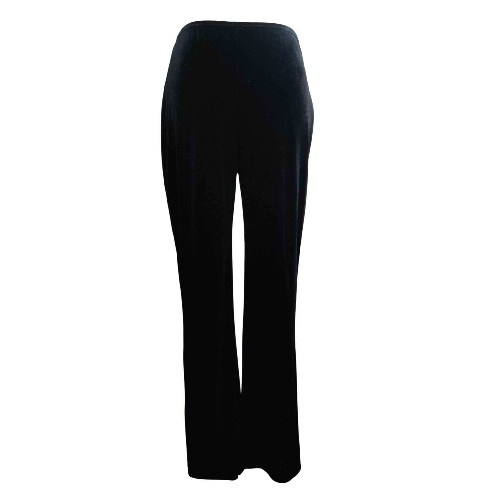 Vintage Vintage Studio M Womens Black Pants Velour Pull-On Straight Size 31" - 12 Thumbnail