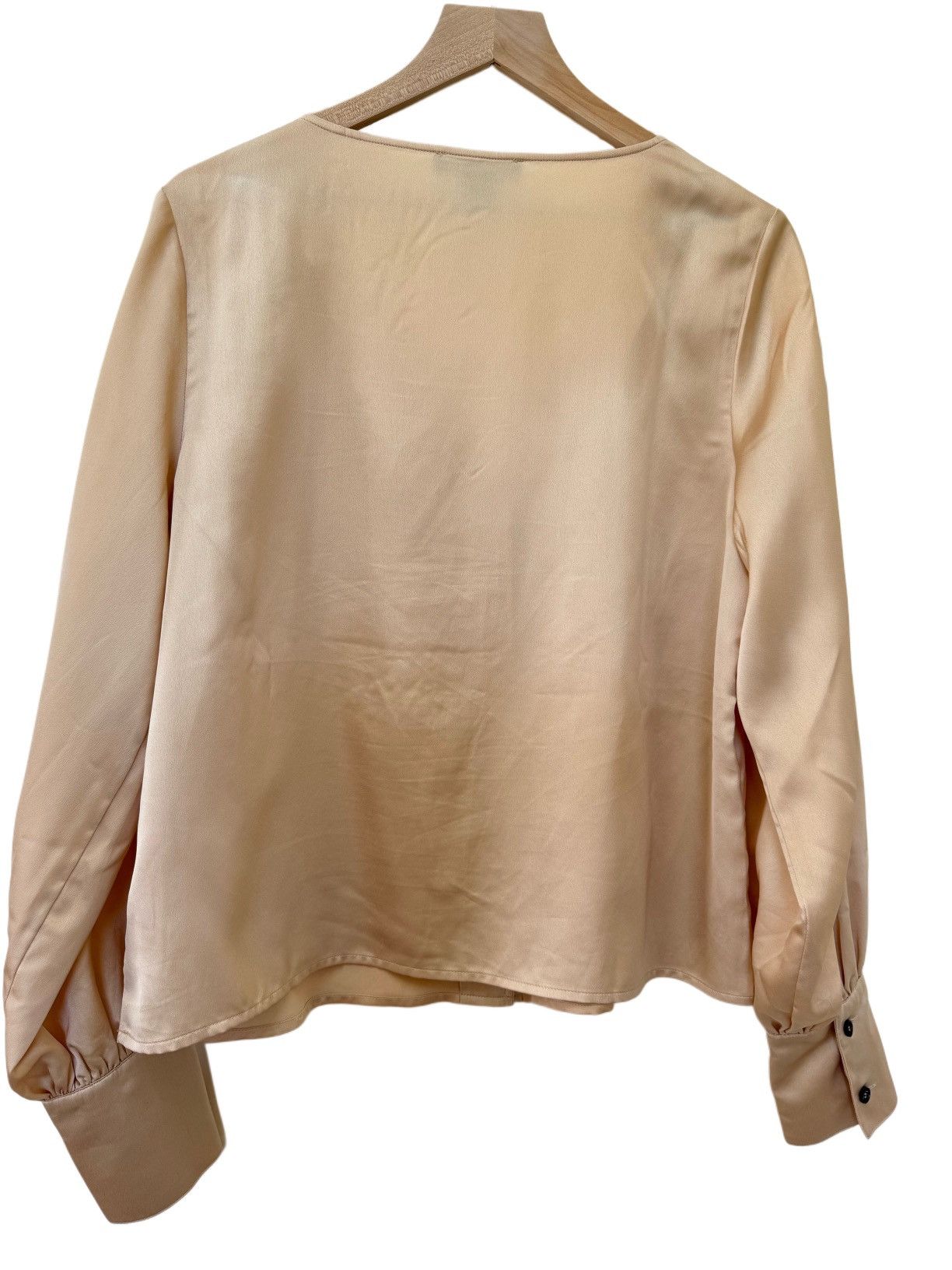 Other Sanctuary women’s L satin creamy golden button up deep V Size L / US 10 / IT 46 - 4 Thumbnail