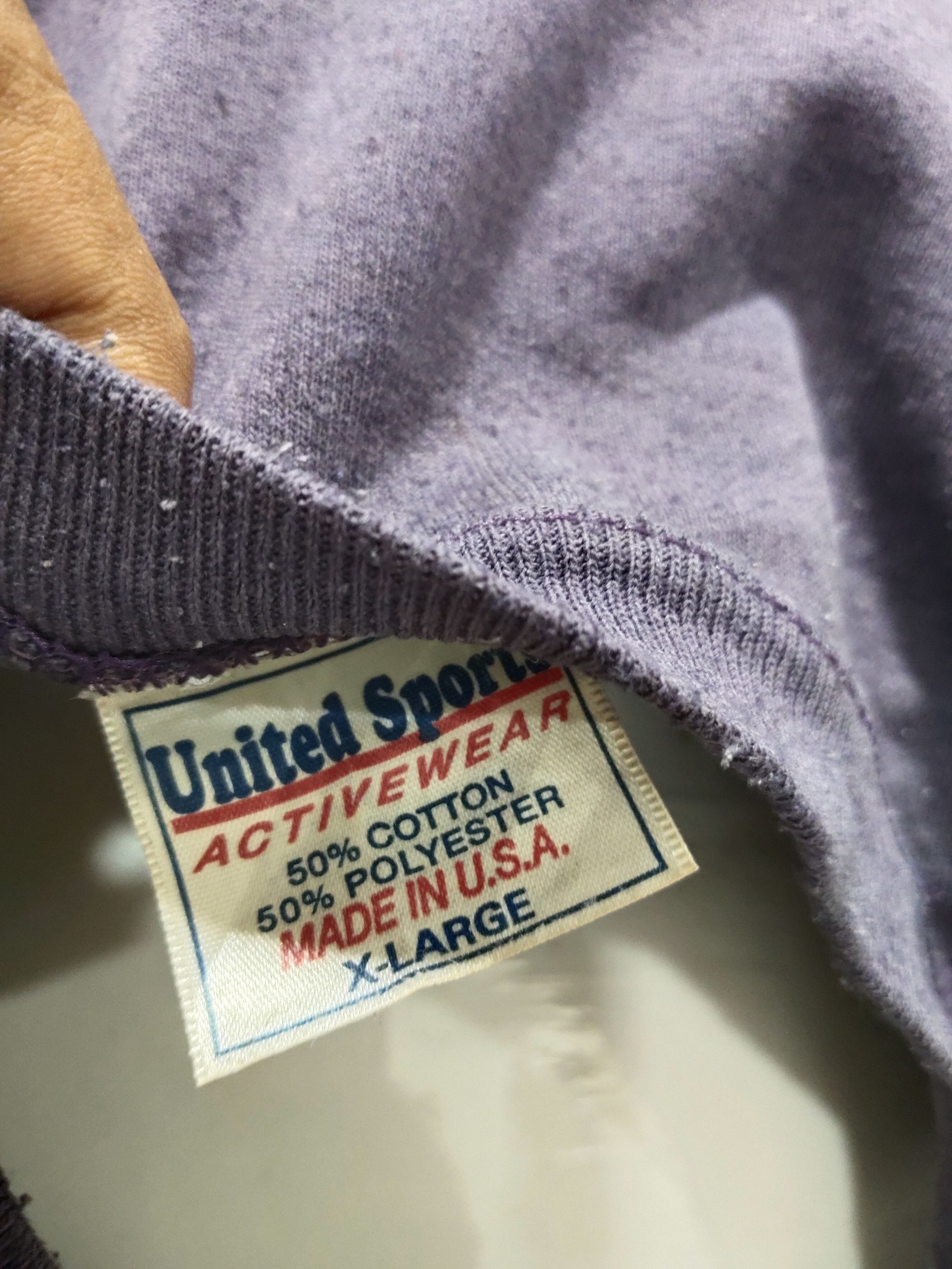Faded Glory × Hanes × Vintage Vintage 90s Plain Faded Sweatshirt Size US XL / EU 56 / 4 - 4 Thumbnail