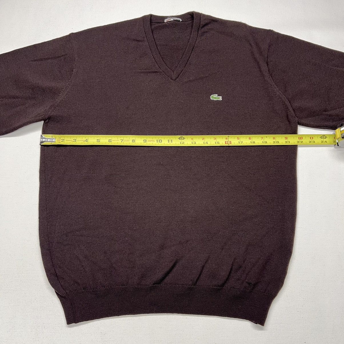 Lacoste Lacoste Sweater Brown Wool V-Neck Sweater Laine Vierge Size US M / EU 48-50 / 2 - 13 Thumbnail