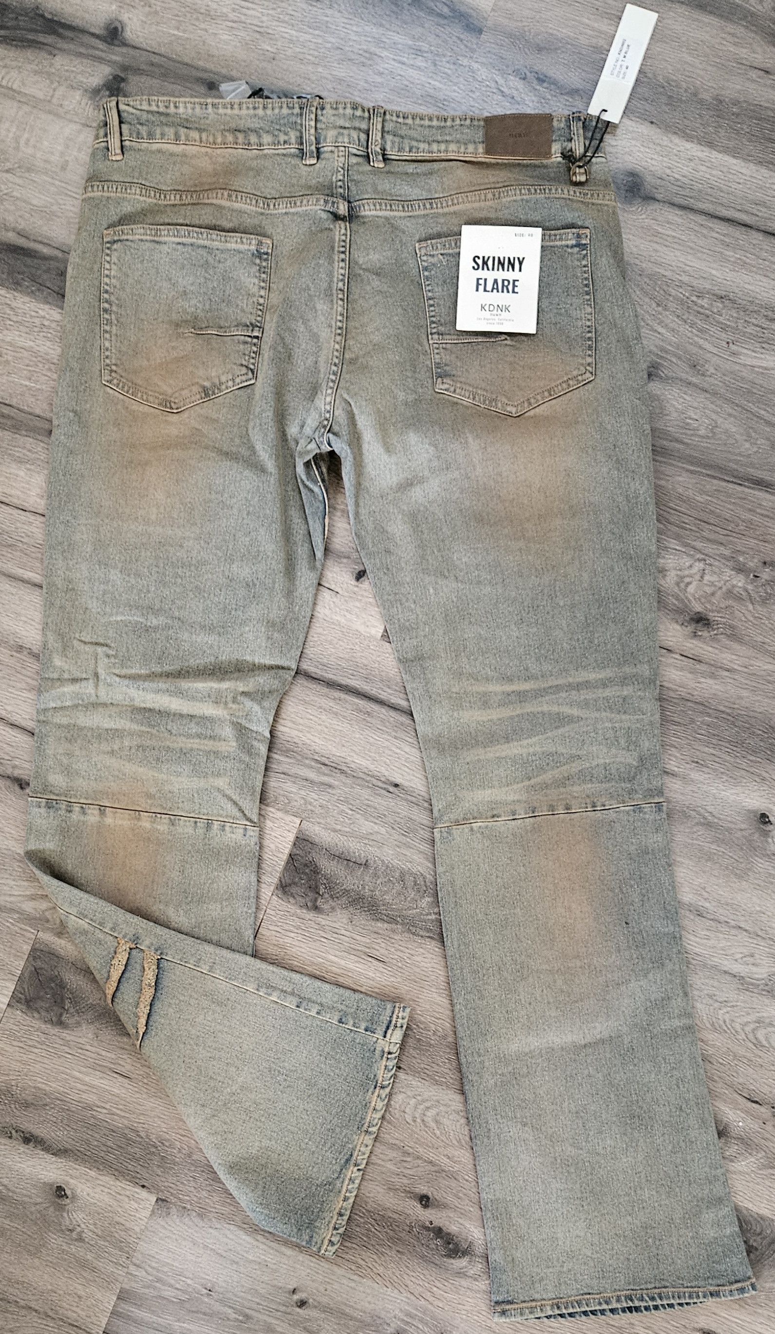 Other KDNK Men's Tigris Skinny Flare Jeans Med Blue Wash Size 40 Size US 40 / EU 56 - 2 Thumbnail