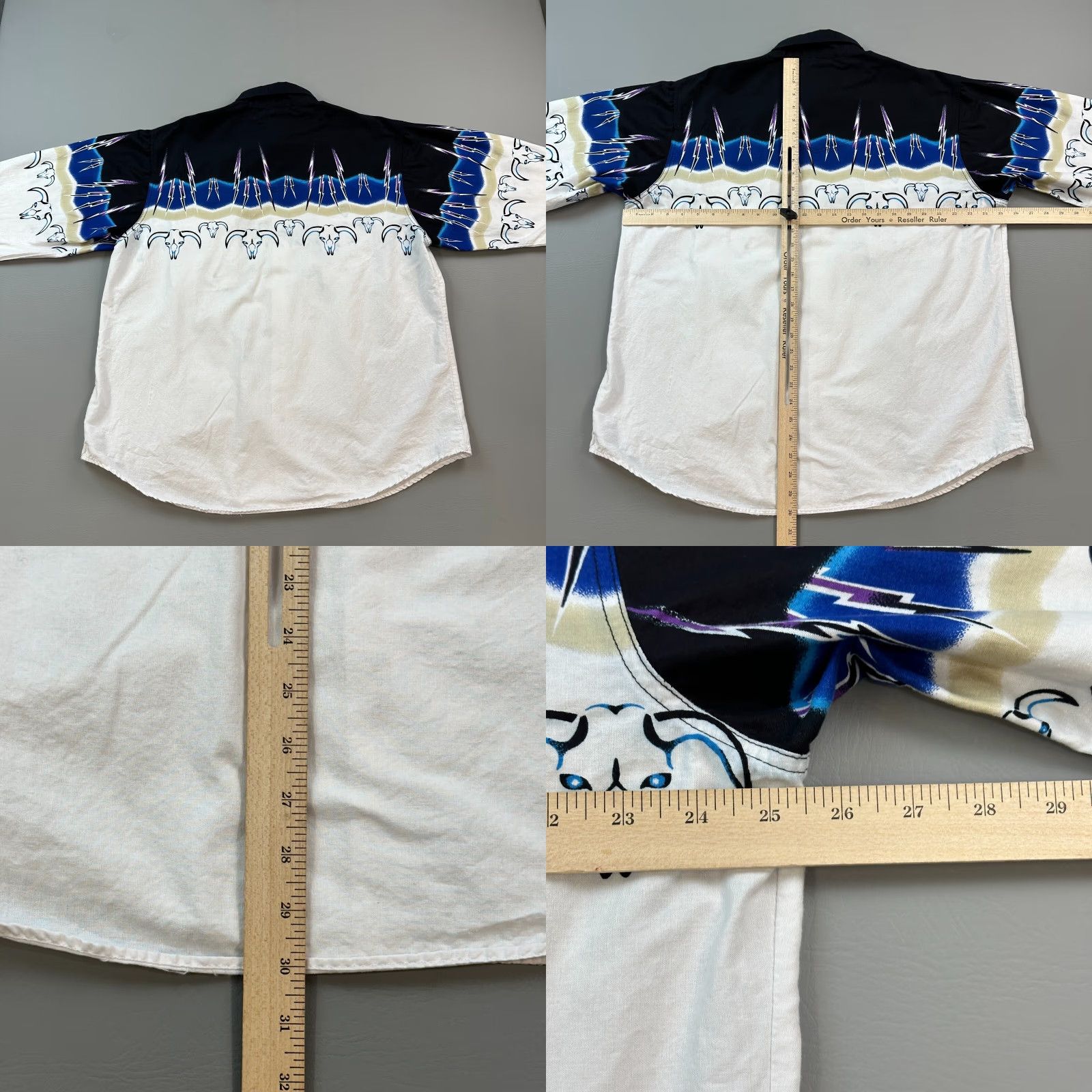 Express VINTAGE Express Rider Shirt Mens XL Lightning Steer Skull Aztec Western Cowboy Size US XL / EU 56 / 4 - 9 Thumbnail