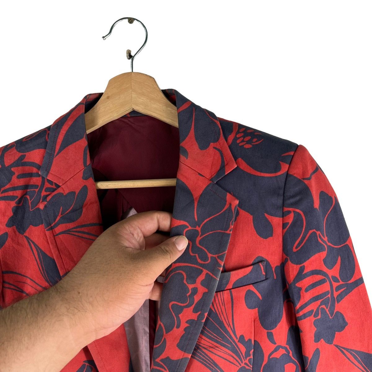 Hysteric Glamour 🔥VTG DOUBLE BREAST JACKET JAPAN MADE ROSE FULL PRINT Size US M / EU 48-50 / 2 - 6 Thumbnail