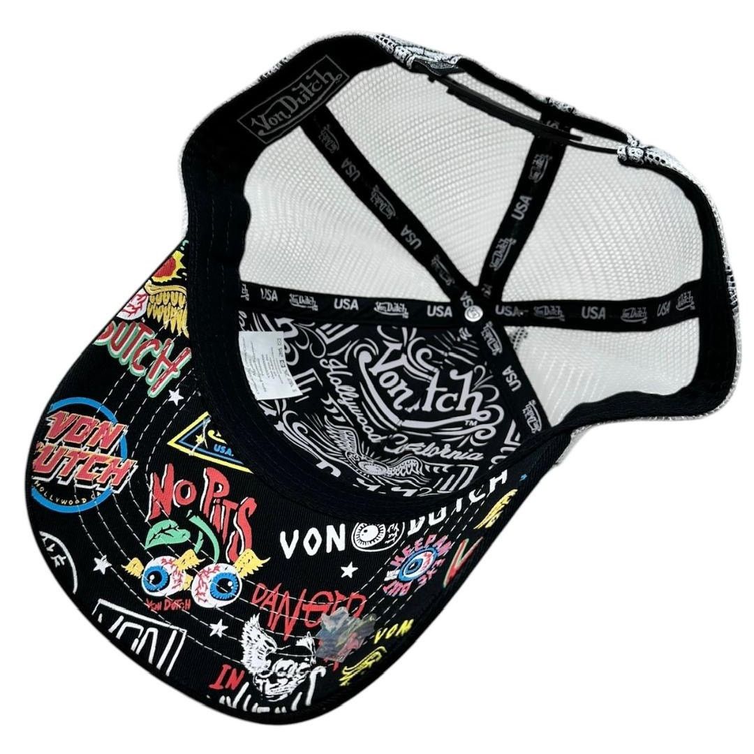 Von Dutch Von Dutch Trucker Hat Black Flying Eyeball Jax Snapback Cap Size ONE SIZE - 4 Thumbnail