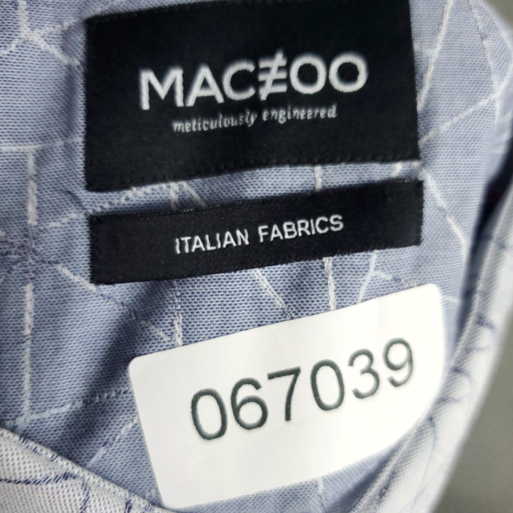 Maceoo Maceoo Shirt Mens 3XL Blue Abstract Button-Up Long Sleeve Casual Geometric Colorful Modern Preppy Business Workwear Size US XXL / EU 58 / 5 - 8 Thumbnail