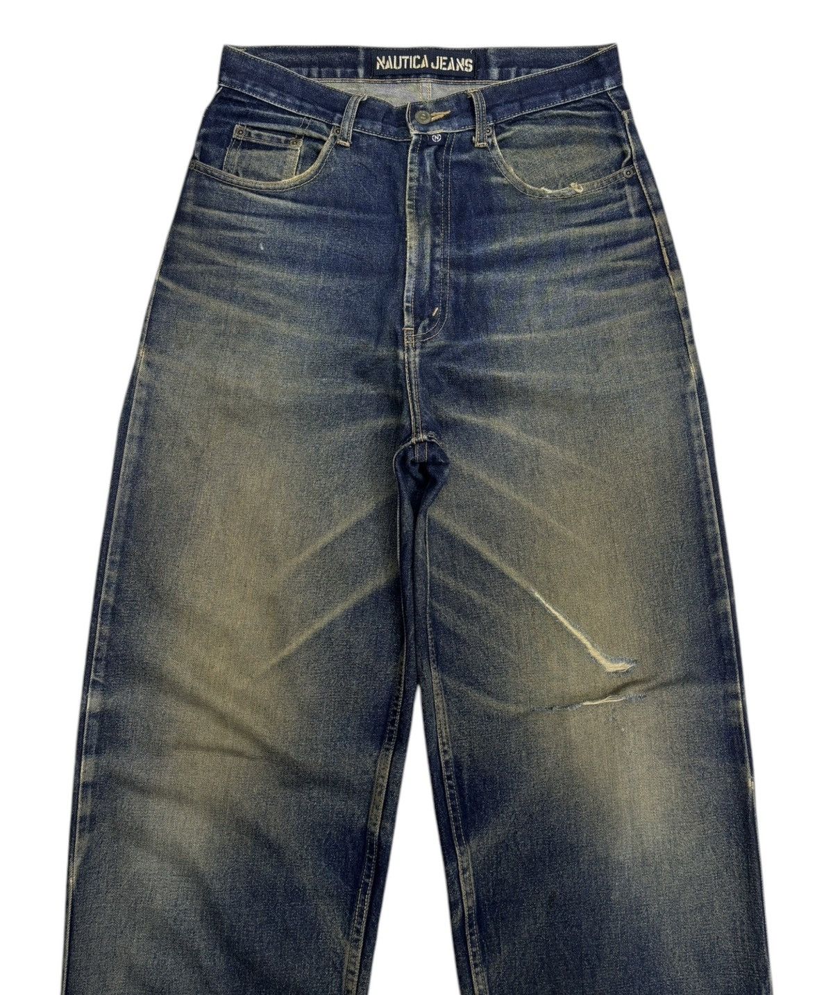 JNCO × Kapital × Vintage BAGGY THRASHED DISTRESS Wide Baggy Jeans NAUTICA JNCO Style Size US 30 / EU 46 - 5 Thumbnail