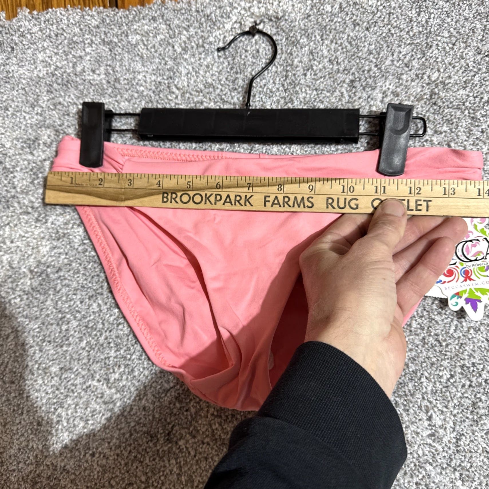 Vintage Becca Bikini Bottoms Womens Size S Chic Minimalist Retro Swimwear Y2K Style Pink Nylon Spandex Beach Women Bottoms Size 28" / US 6 / IT 42 - 4 Thumbnail