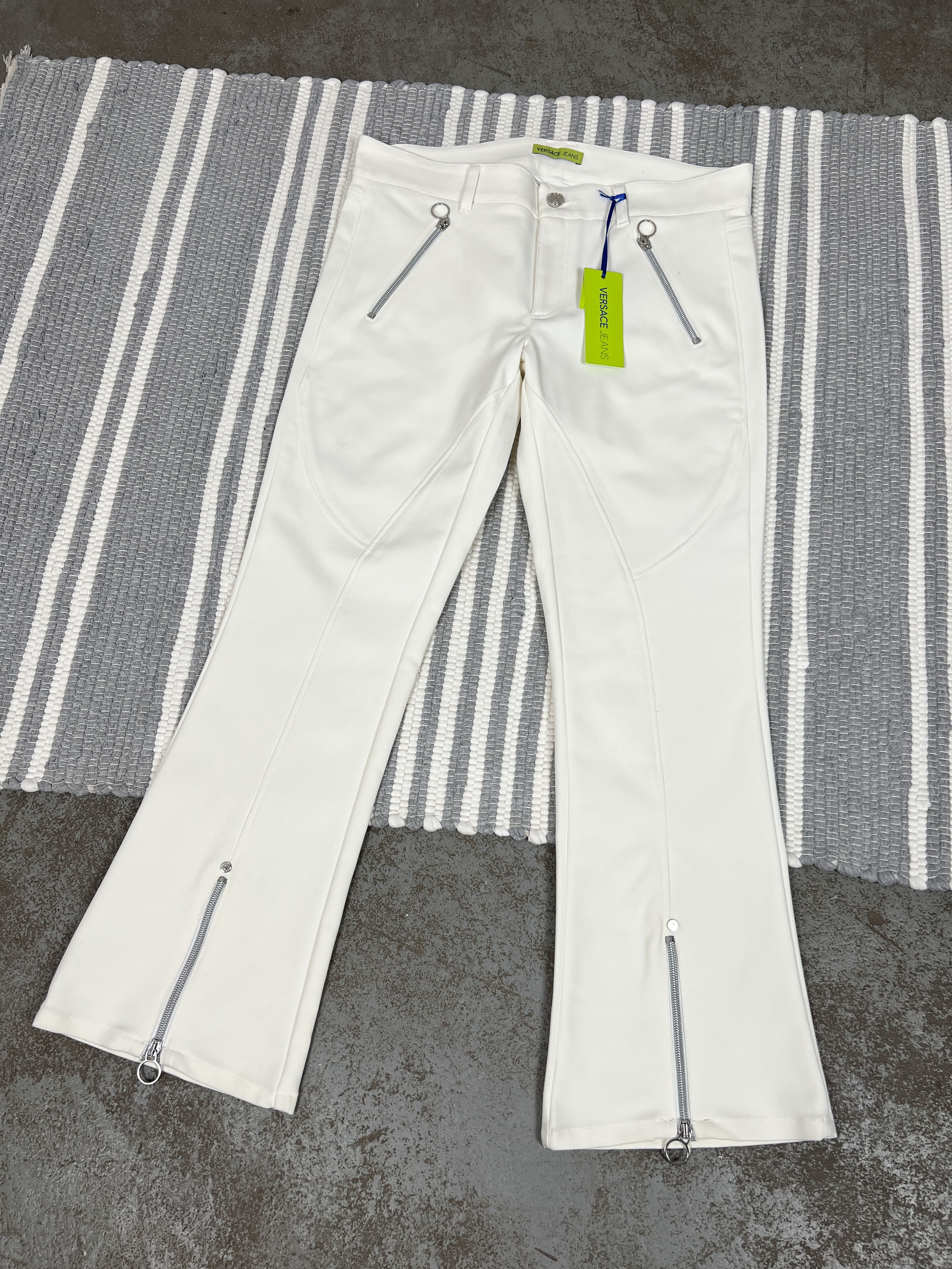 Versace Vintage Versace Jeans White Trousers Pants Size 30" / US 8 / IT 44 - 5 Thumbnail