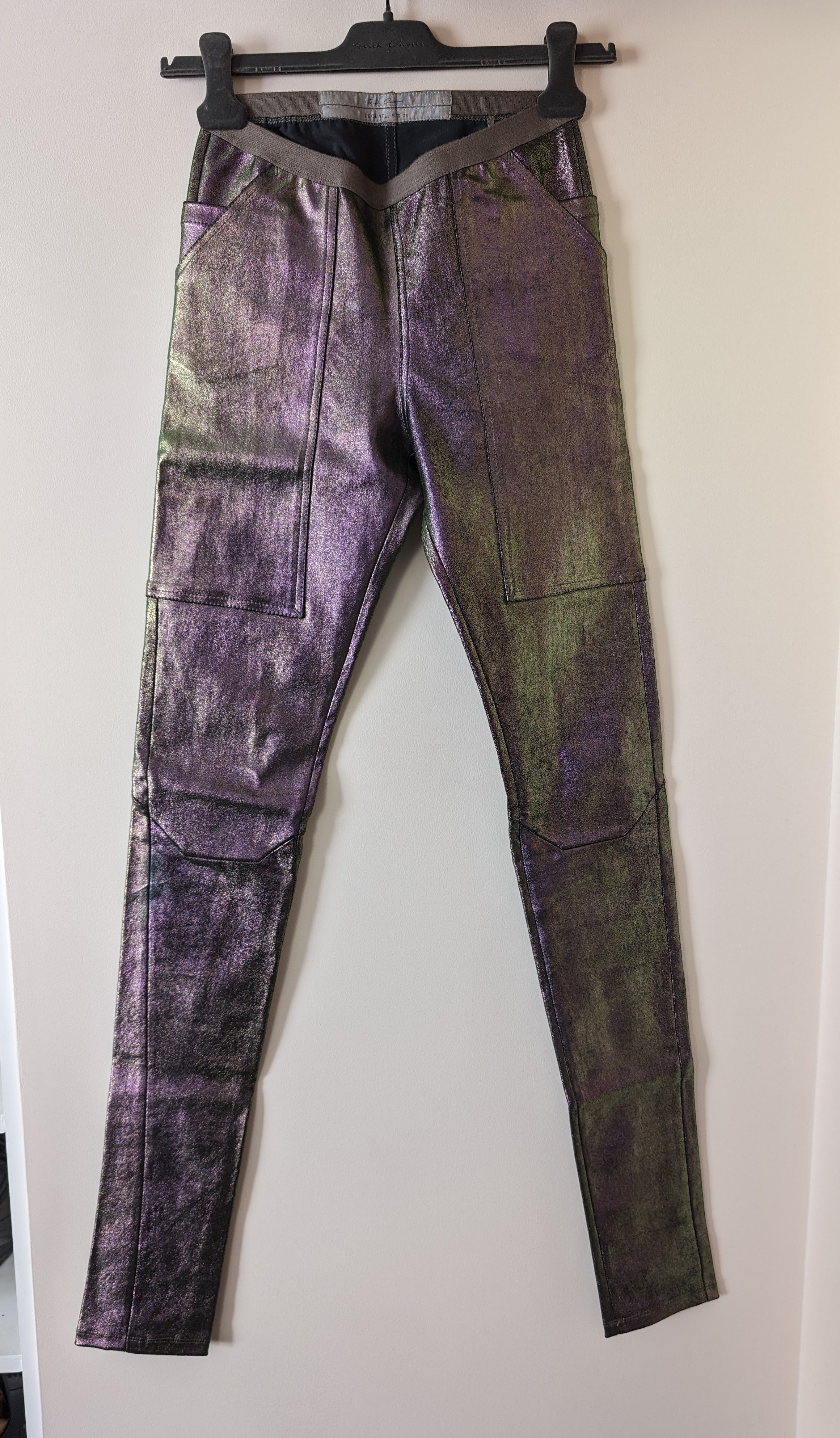 Rick Owens SS20 Iridescent Leather Leggings Size US 26 / EU 42 - 1 Thumbnail