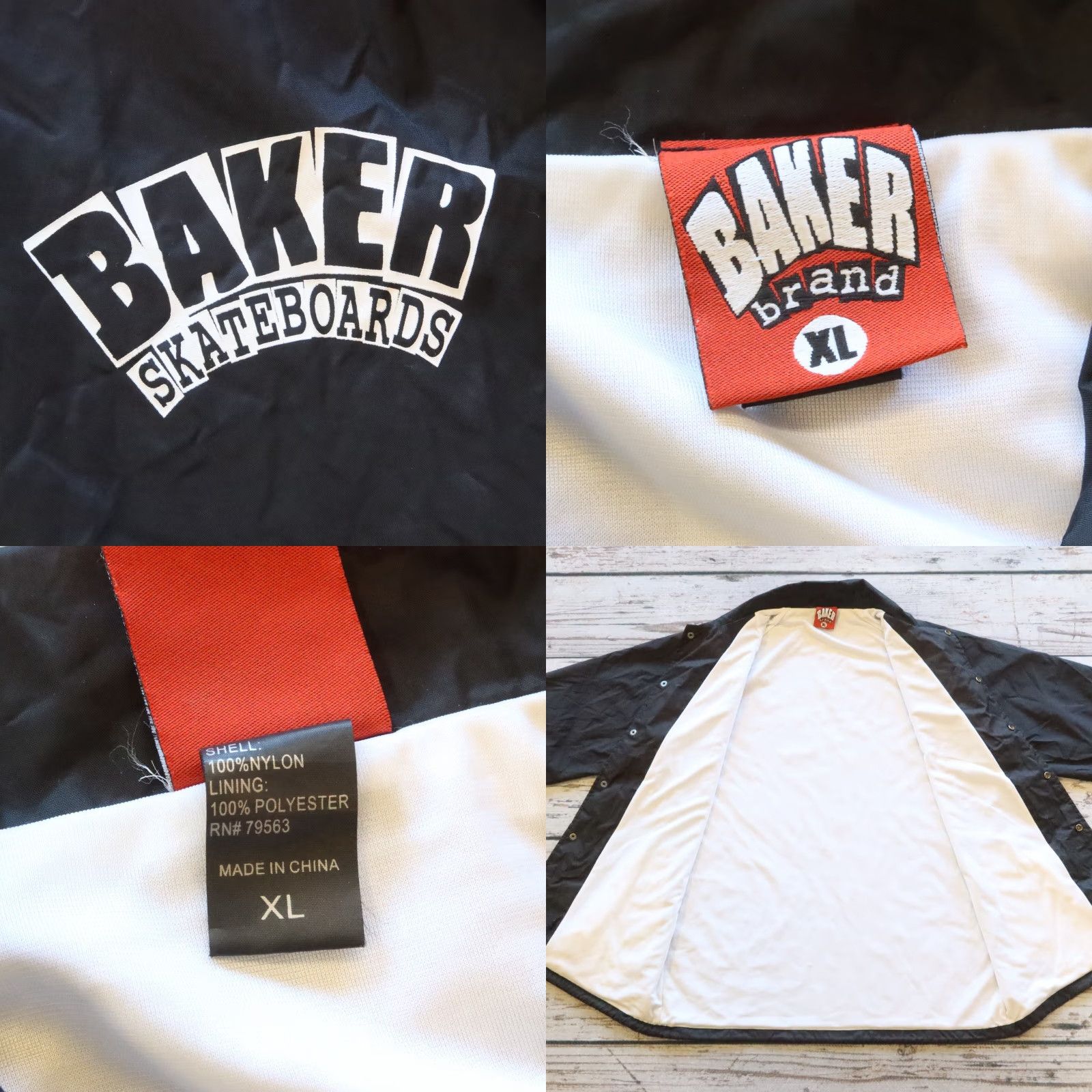 Vintage VINTAGE Baker Skateboards Coach Jacket Men XL Black Windbreaker Jacket Size US XL / EU 56 / 4 - 8 Thumbnail