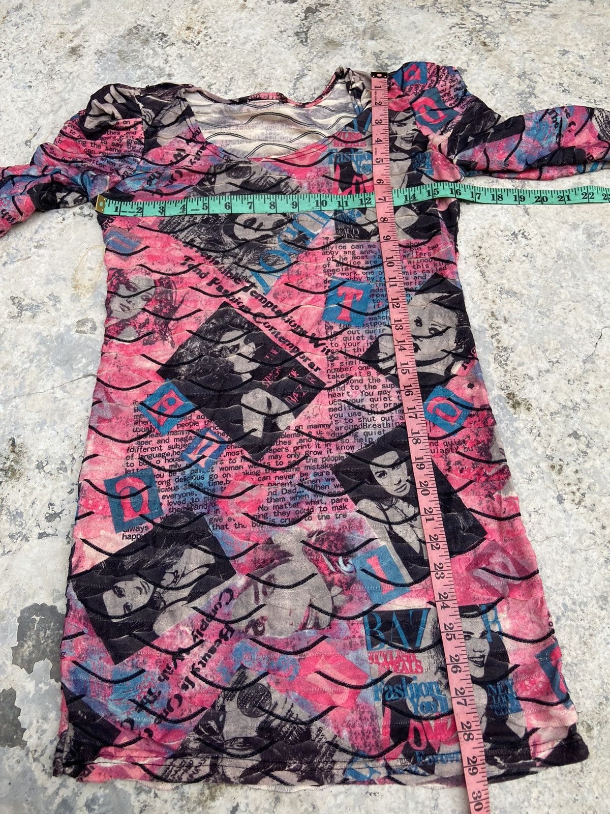 Beauty Beast × Hysteric Glamour × Japanese Brand 2000s newspaper women full print midi dress Size M / US 6-8 / IT 42-44 - 9 Thumbnail