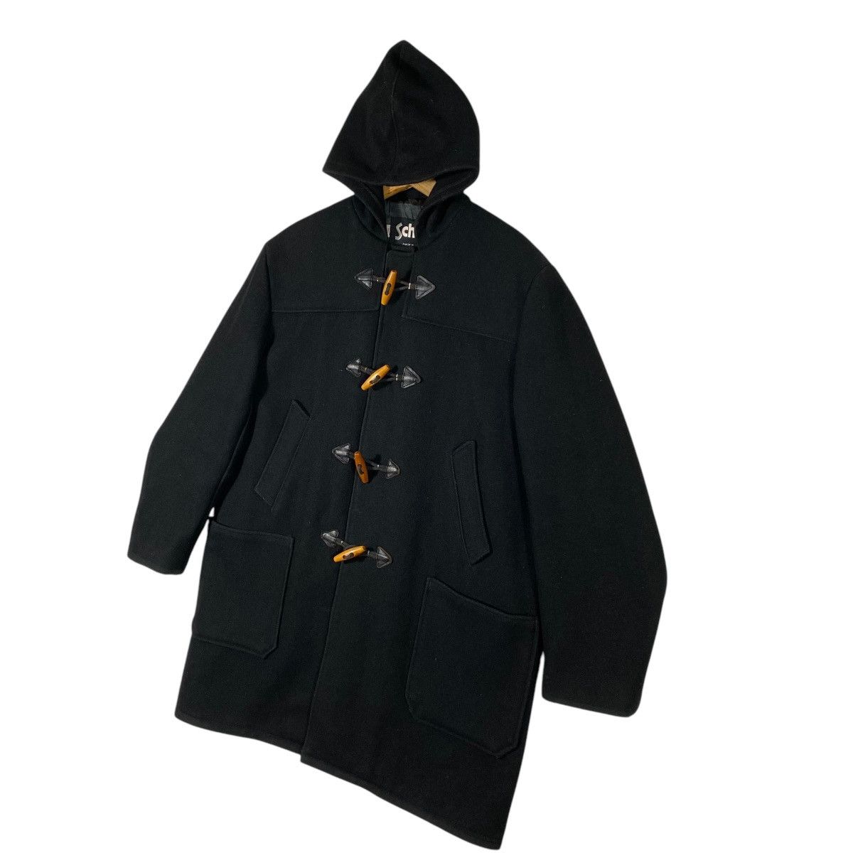 Schott × Vintage Vintage Schott Duffle Coat Toggle Button Wool Hoodie Jacket Size US M / EU 48-50 / 2 - 3 Thumbnail