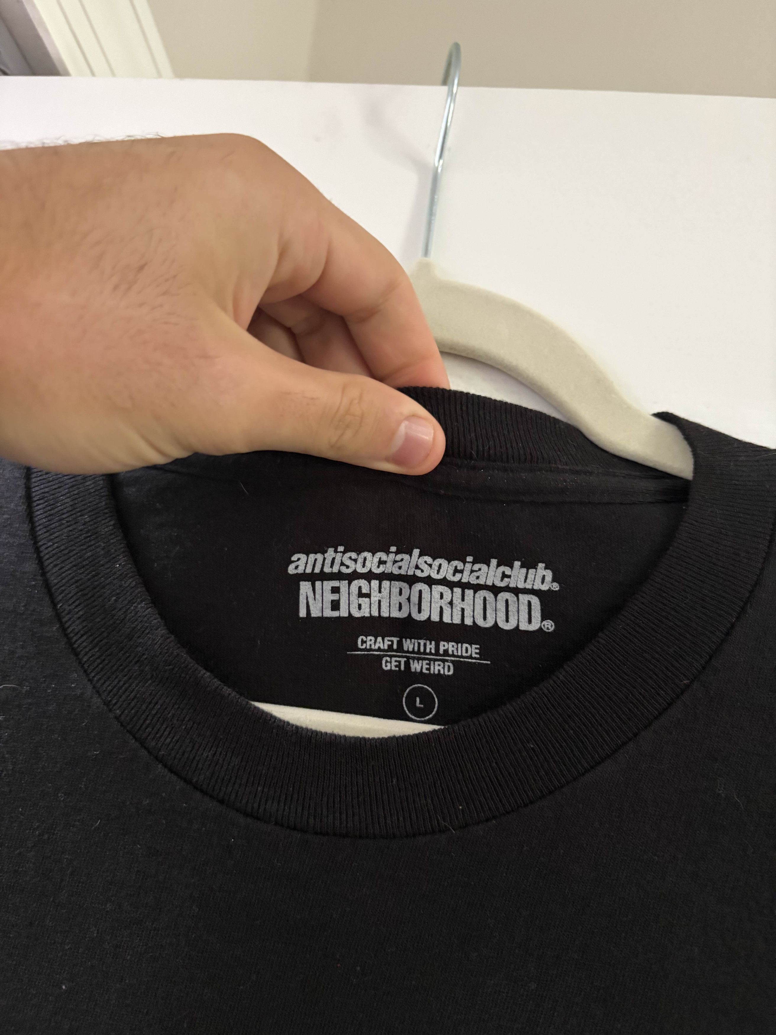 Anti Social Social Club × Neighborhood ASSC x Neighborhood Black Tee Size US L / EU 52-54 / 3 - 2 Thumbnail