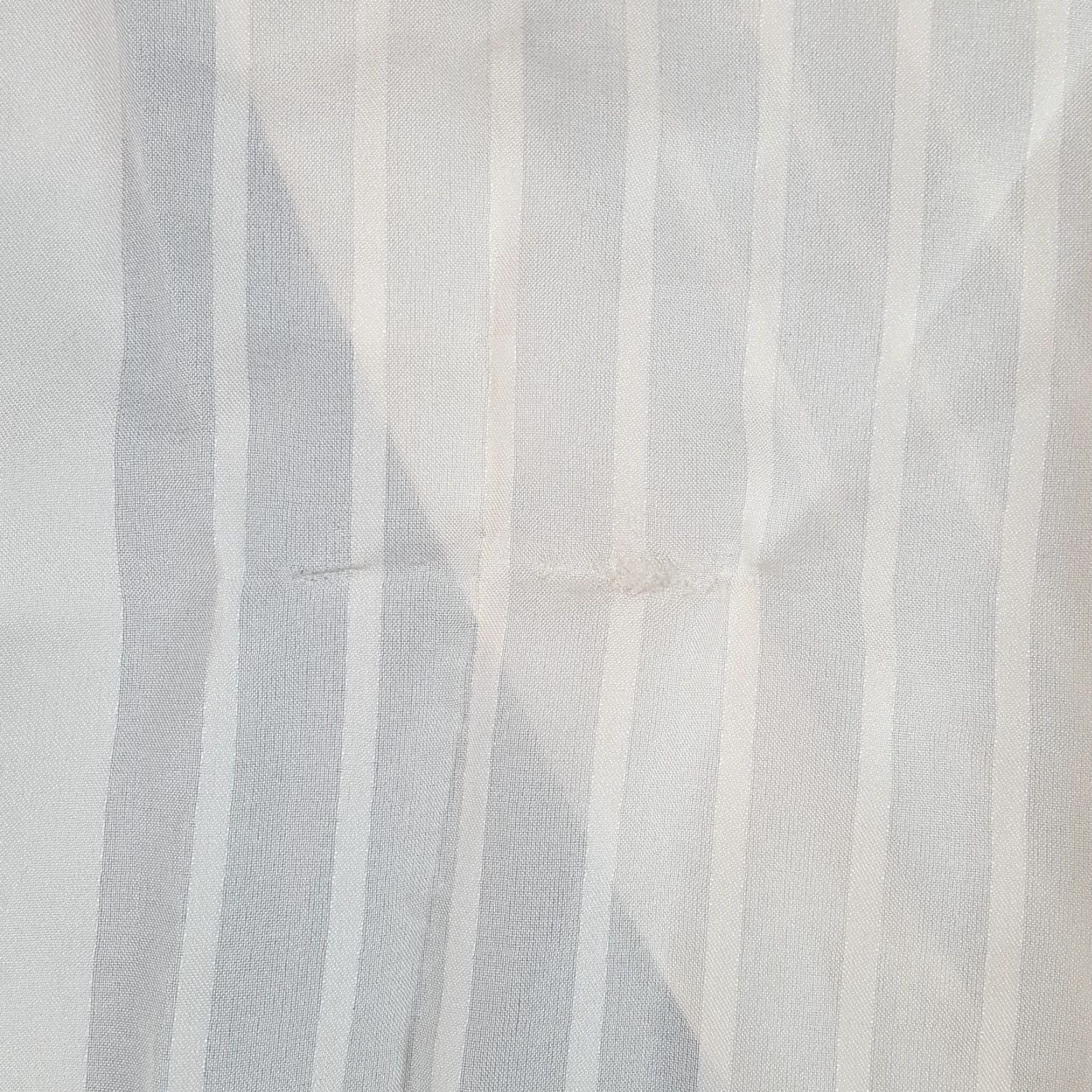 Vintage VINTAGE 80s Italian Cream Striped Sheer Scarf Neck Wrap 50" Handkerchief Ivory Size ONE SIZE - 3 Thumbnail