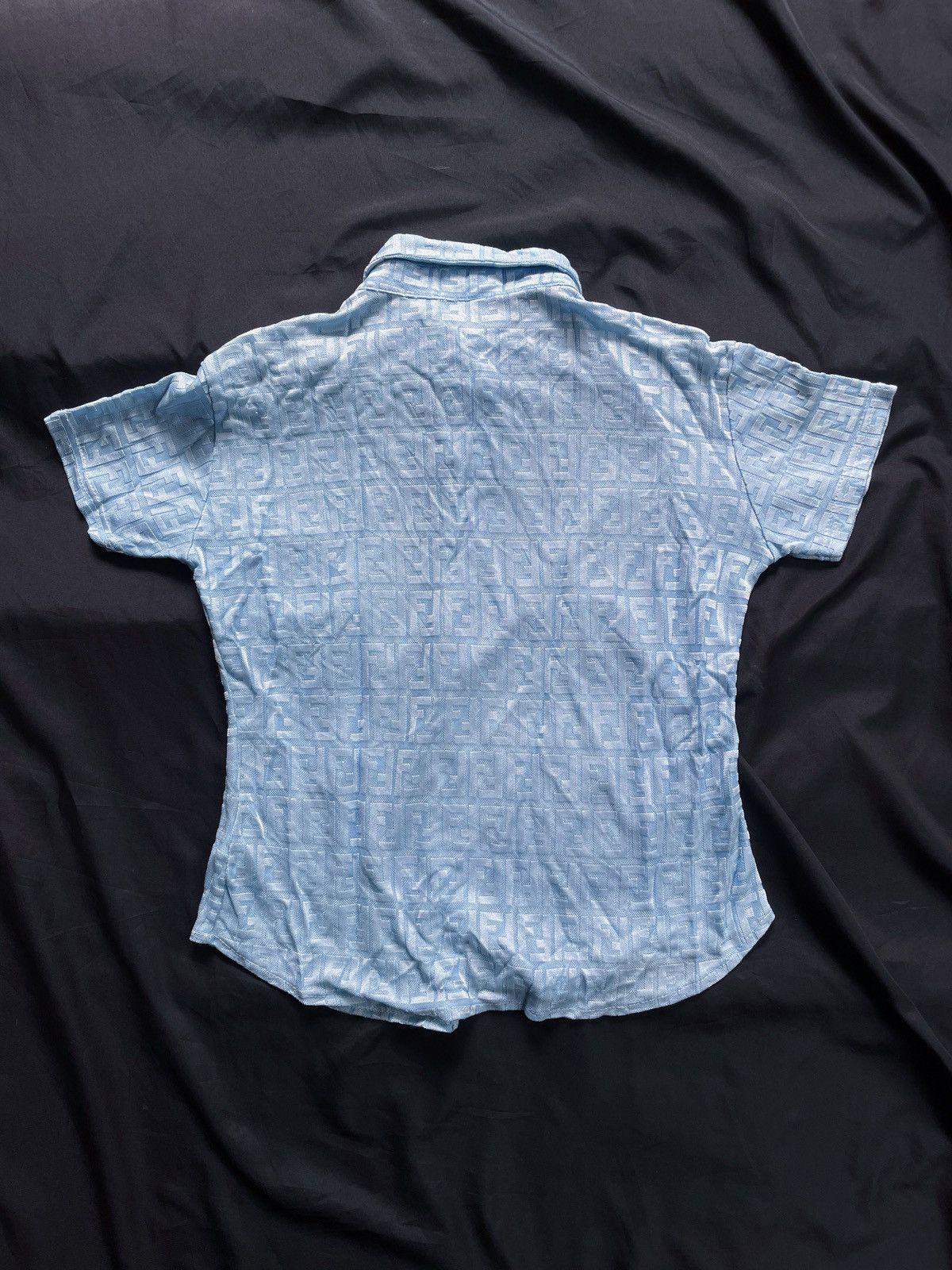 Fendi FENDI MONOGRAM BLUE BUTTON UP SHIRT Size S / US 4 / IT 40 - 8 Thumbnail