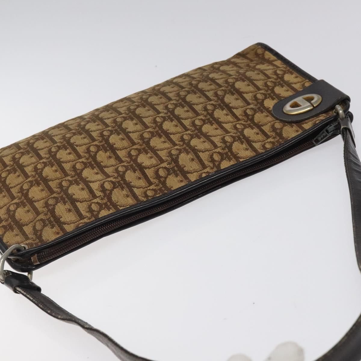 Dior DIOR Trotter Canvas Shoulder Bag Brown Gold Size ONE SIZE - 6 Thumbnail