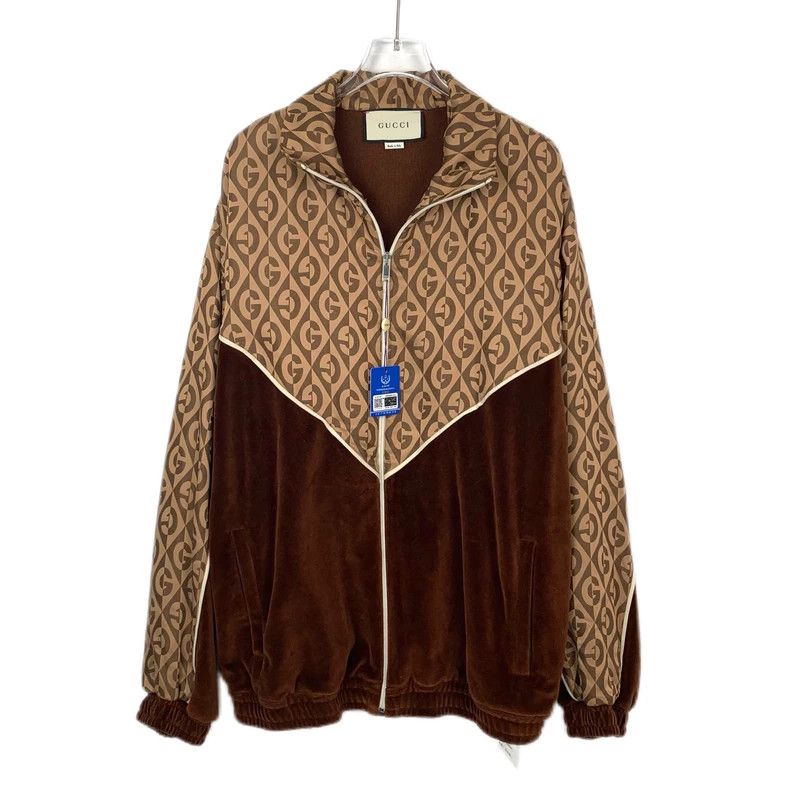 Gucci Gucci Brown logo letter print stitching cotton jacket 2501- Size US XS / EU 42 / 0 - 1 Thumbnail