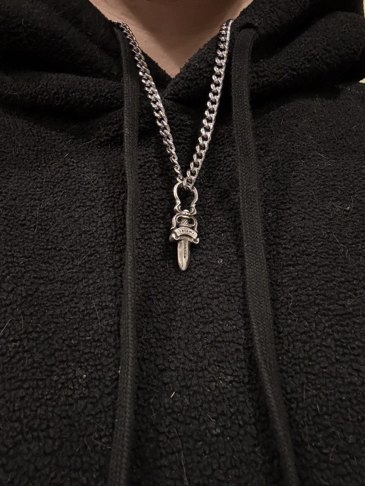 Chrome Hearts Chrome Hearts Dagger Pendant Cuban Link Chain Necklace 925 Size ONE SIZE - 5 Thumbnail