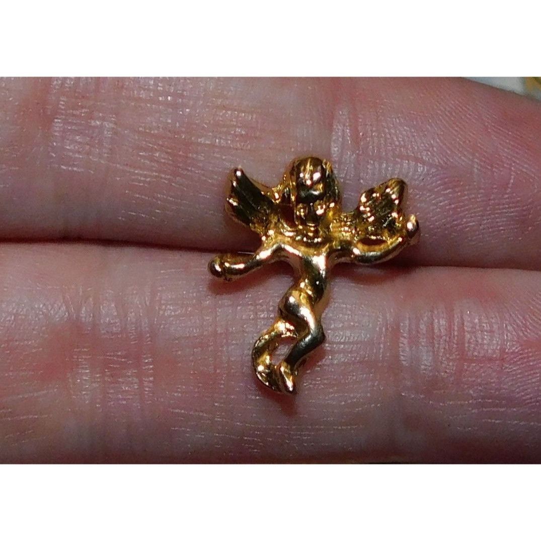 Other Vintage Victorian Style Gold Tone Cherub Lapel Pin Size ONE SIZE - 1 Thumbnail